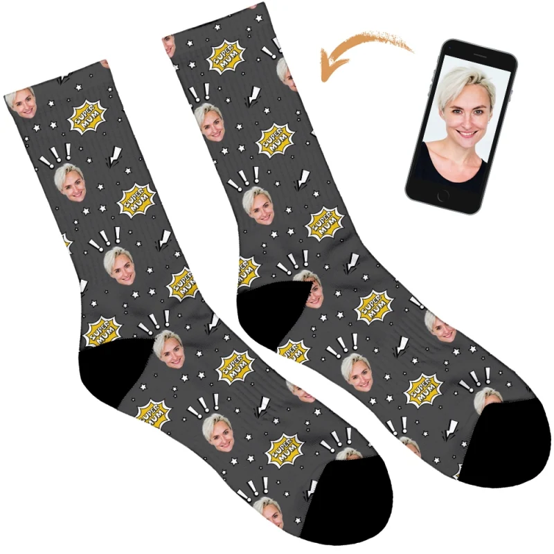Super Mum Personalised Socks - Image 30