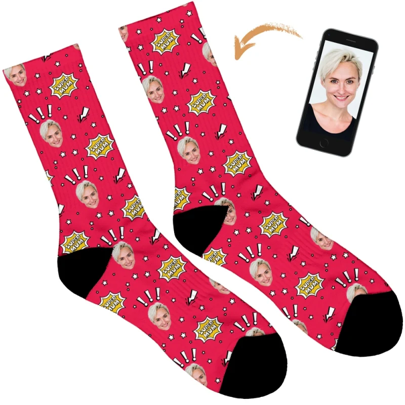 Super Mum Personalised Socks - Image 38