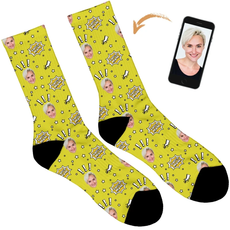 Super Mum Personalised Socks - Image 46