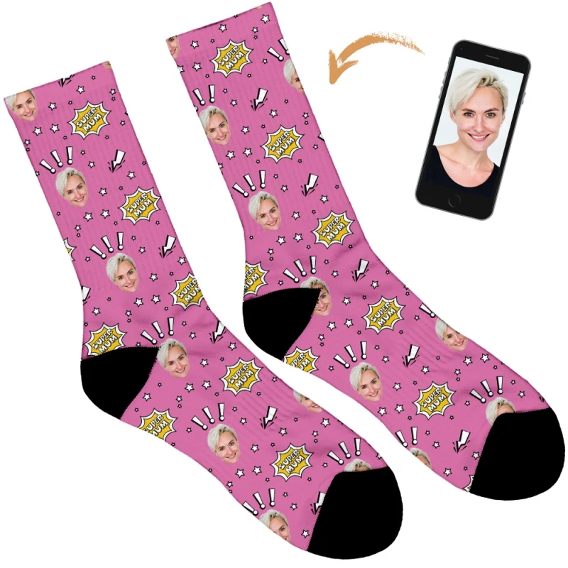 Super Mum Personalised Socks - Image 55