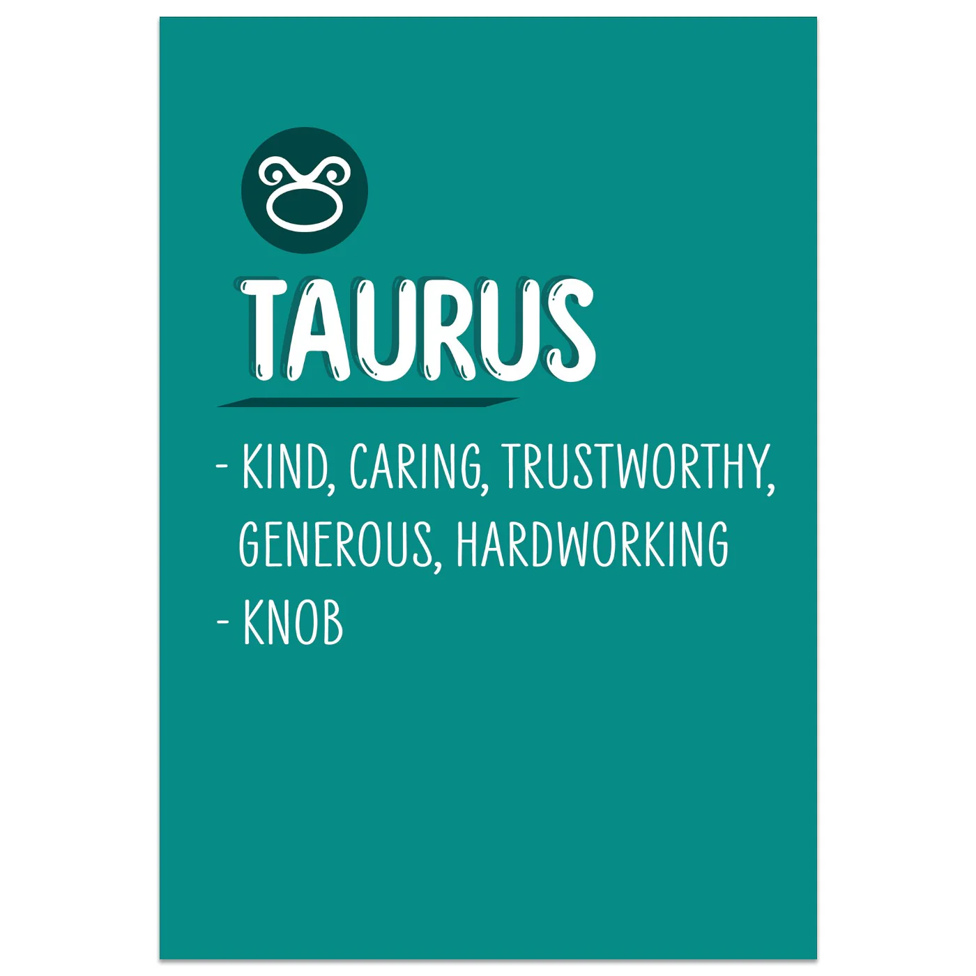 Taurus Definition Birthday Card