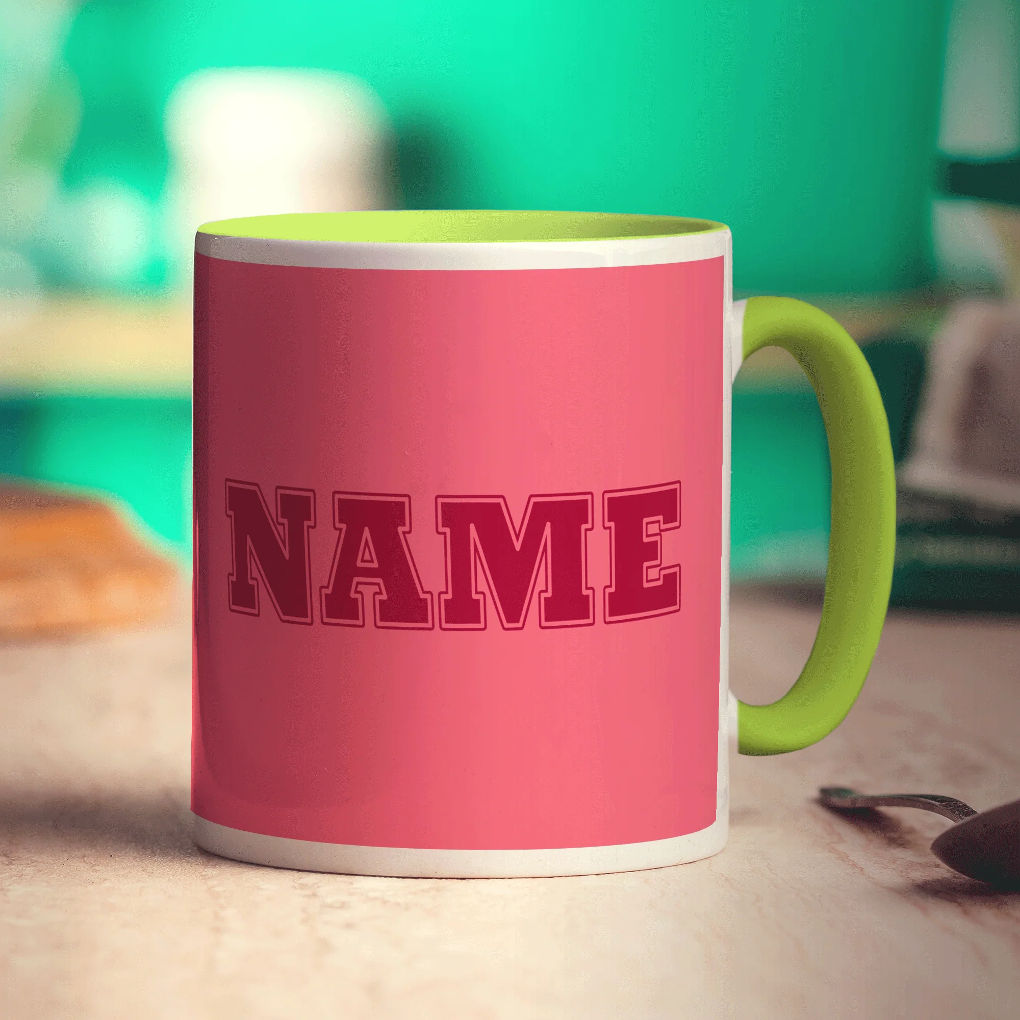 Team Name Mug - Pink - Image 11