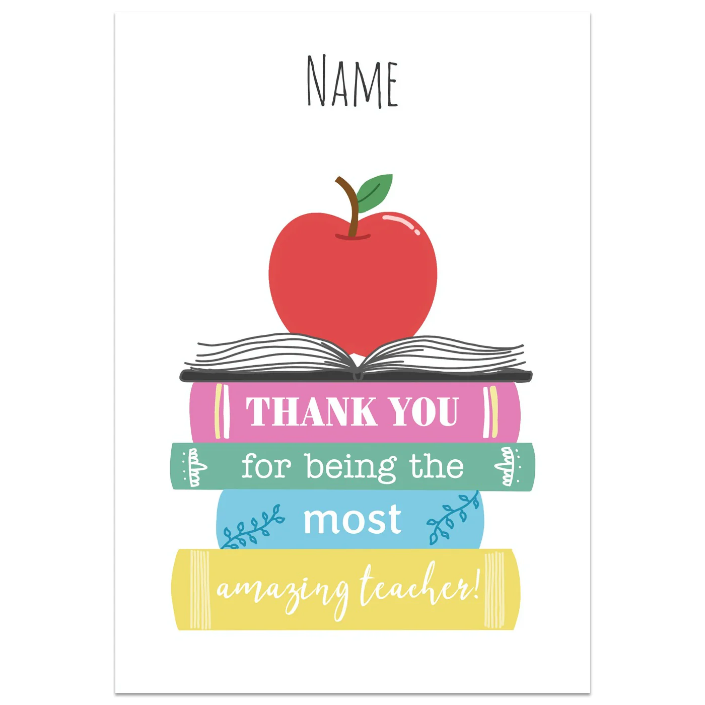 Thank You for Being the most Amazing Teacher Card