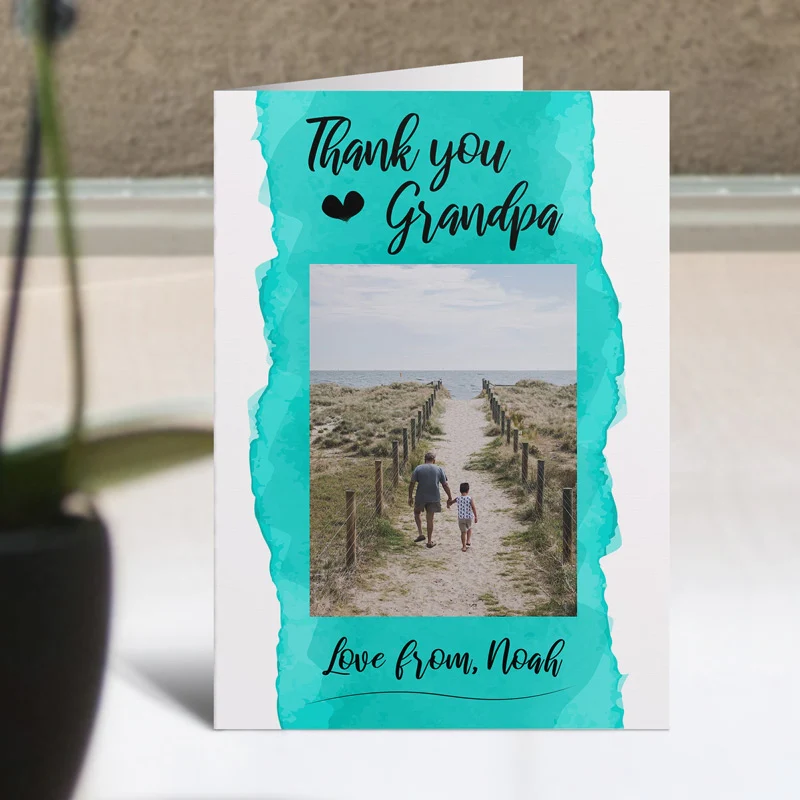 Thank You Grandpa Photo Card - Image 3