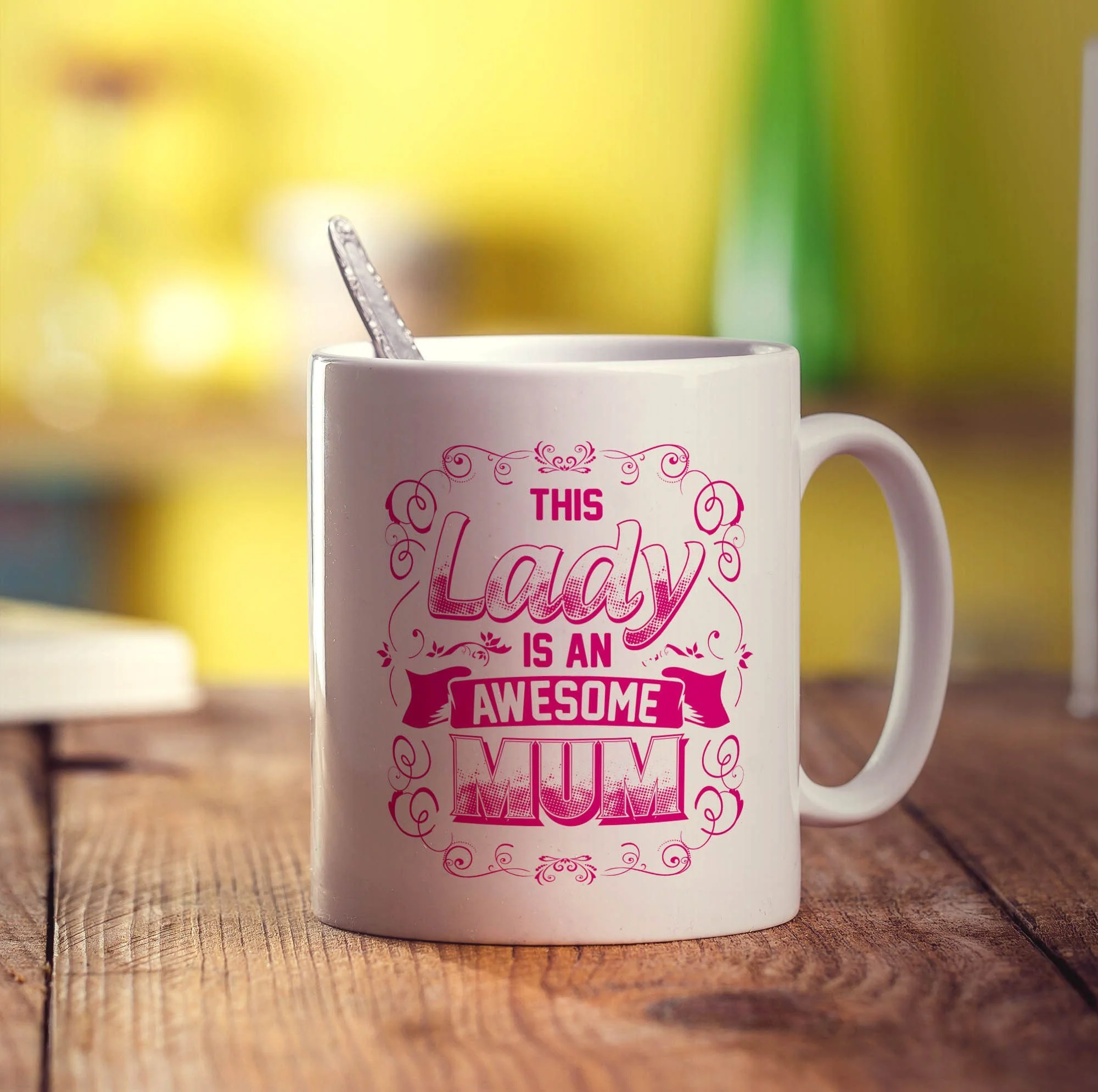 The Lady is an Awesome Mum Mug - Image 3