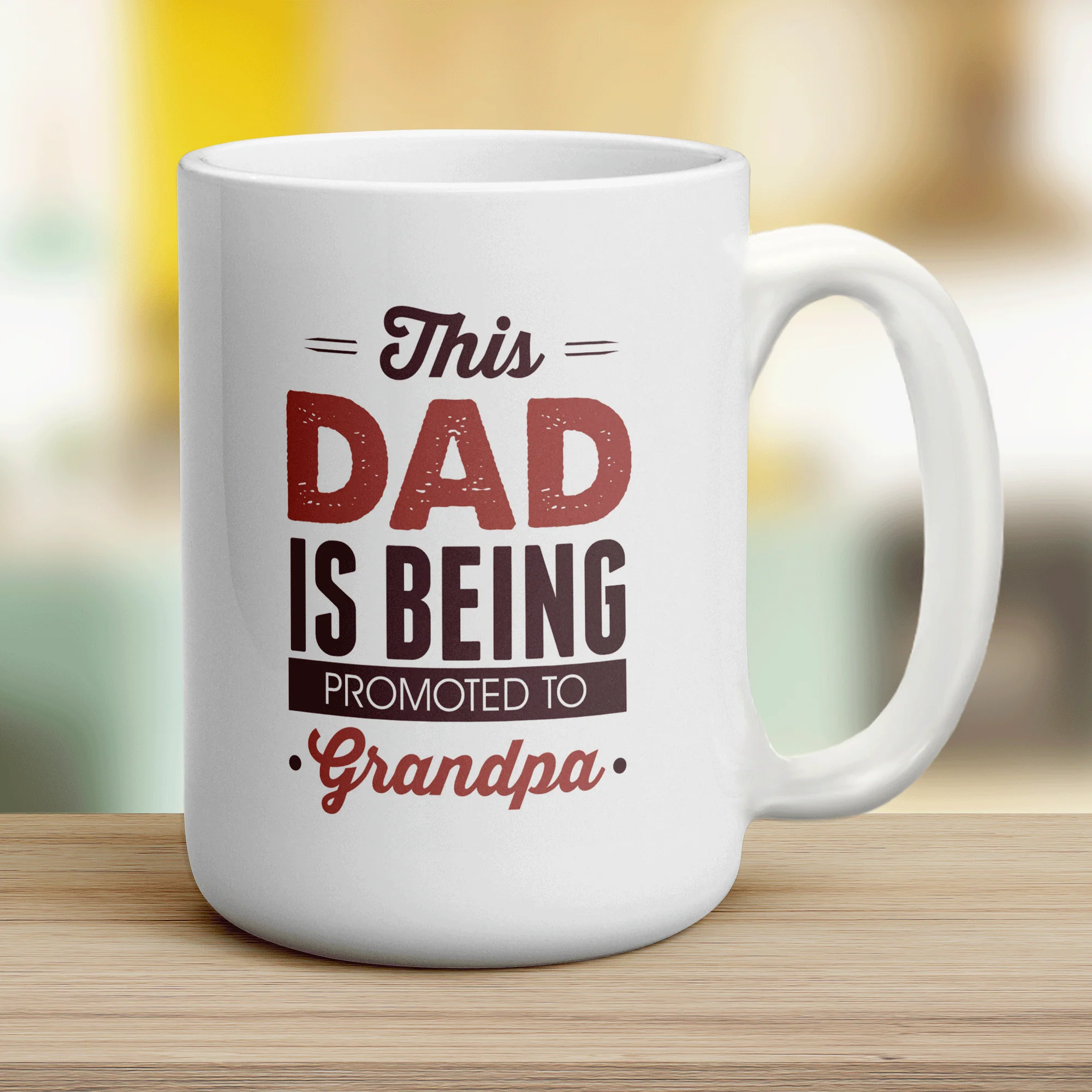 This Dad is Being Promoted to Grandpa Mug - Image 12