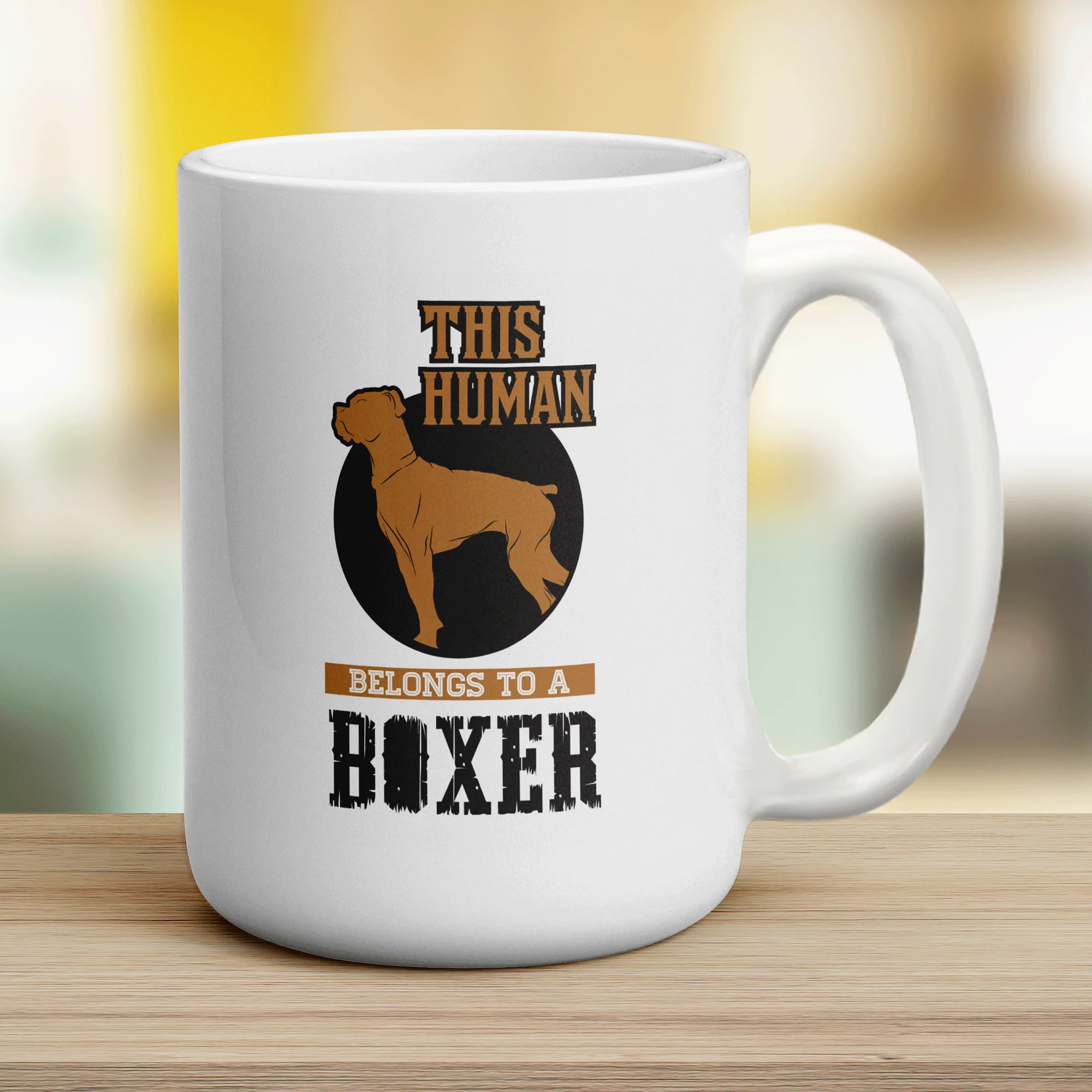 This Human Belongs To A Boxer Mug - Image 12