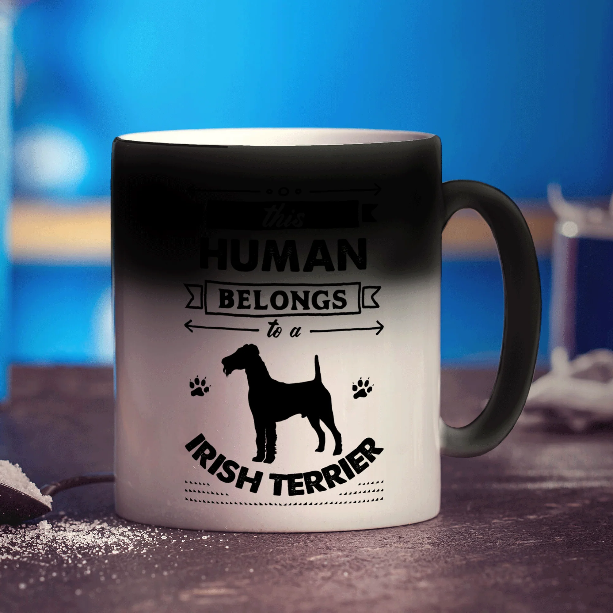 This Human Belongs To A Irish Terrier Mug - Image 6