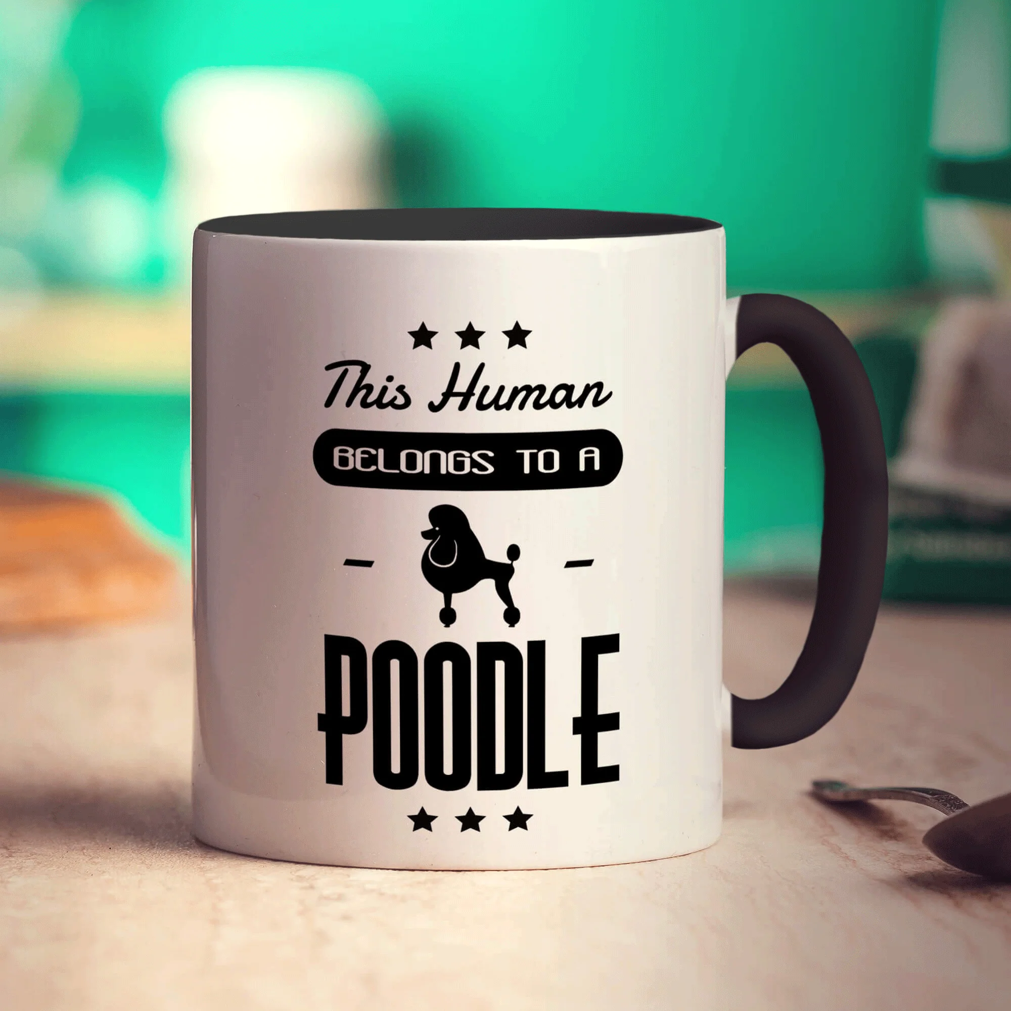 This Human Belongs To A Poodle Mug - Image 10