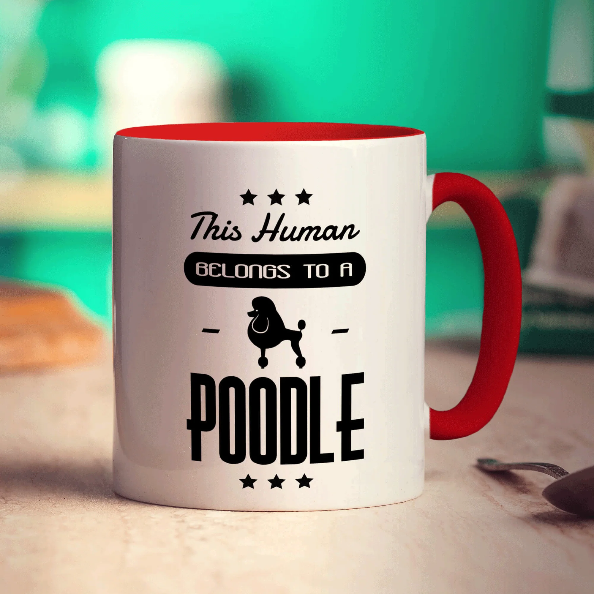 This Human Belongs To A Poodle Mug - Image 11