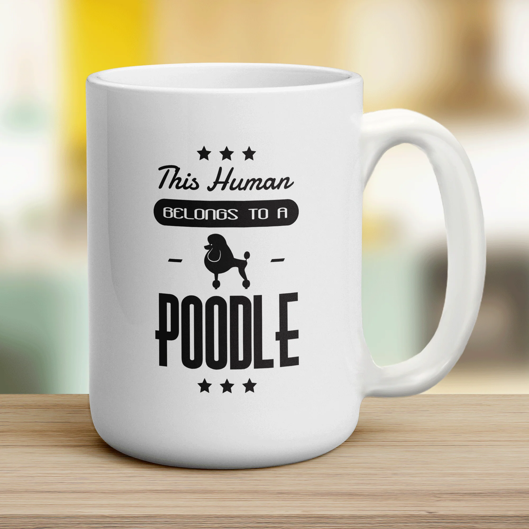 This Human Belongs To A Poodle Mug - Image 12