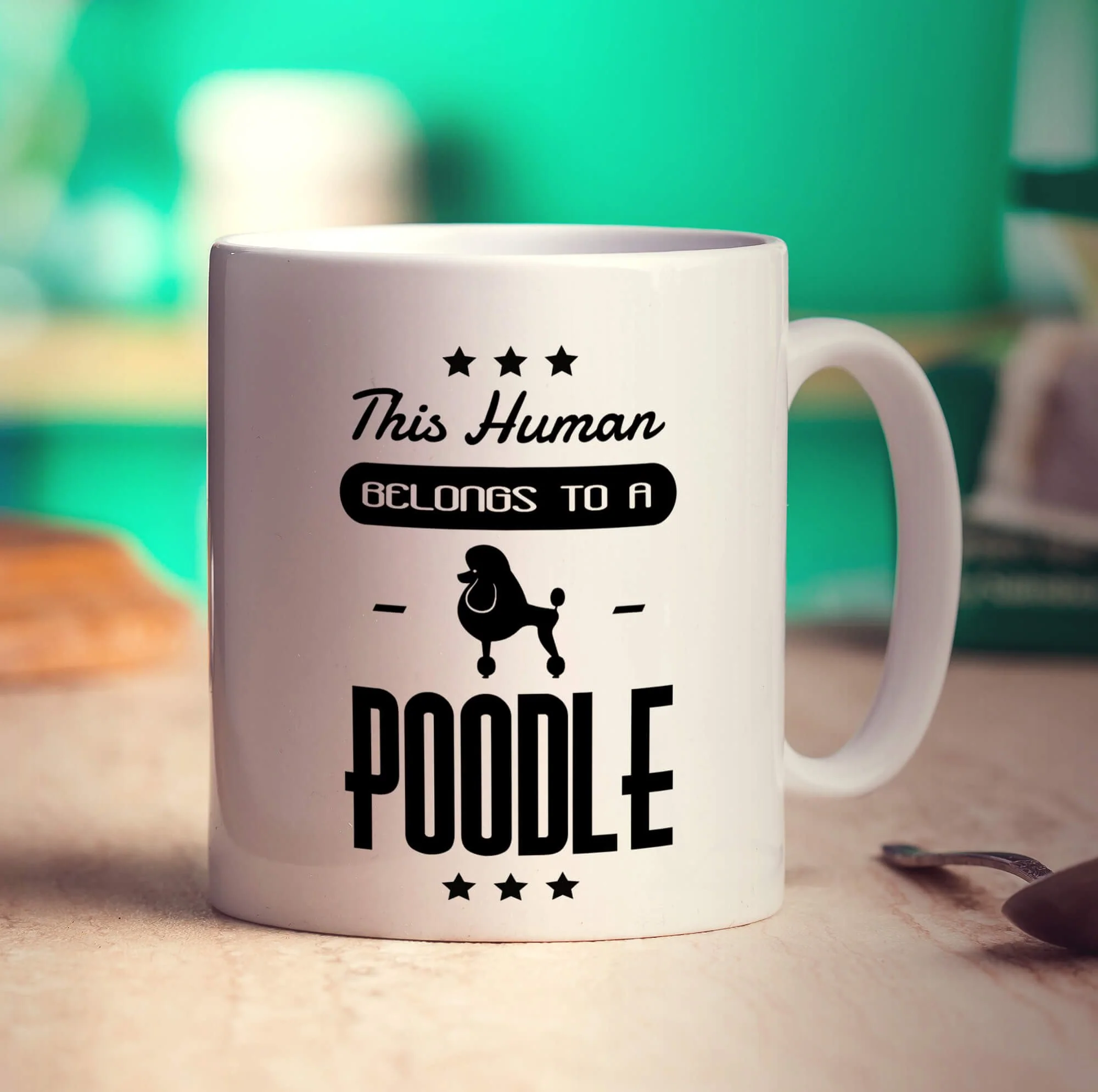 This Human Belongs To A Poodle Mug - Image 3