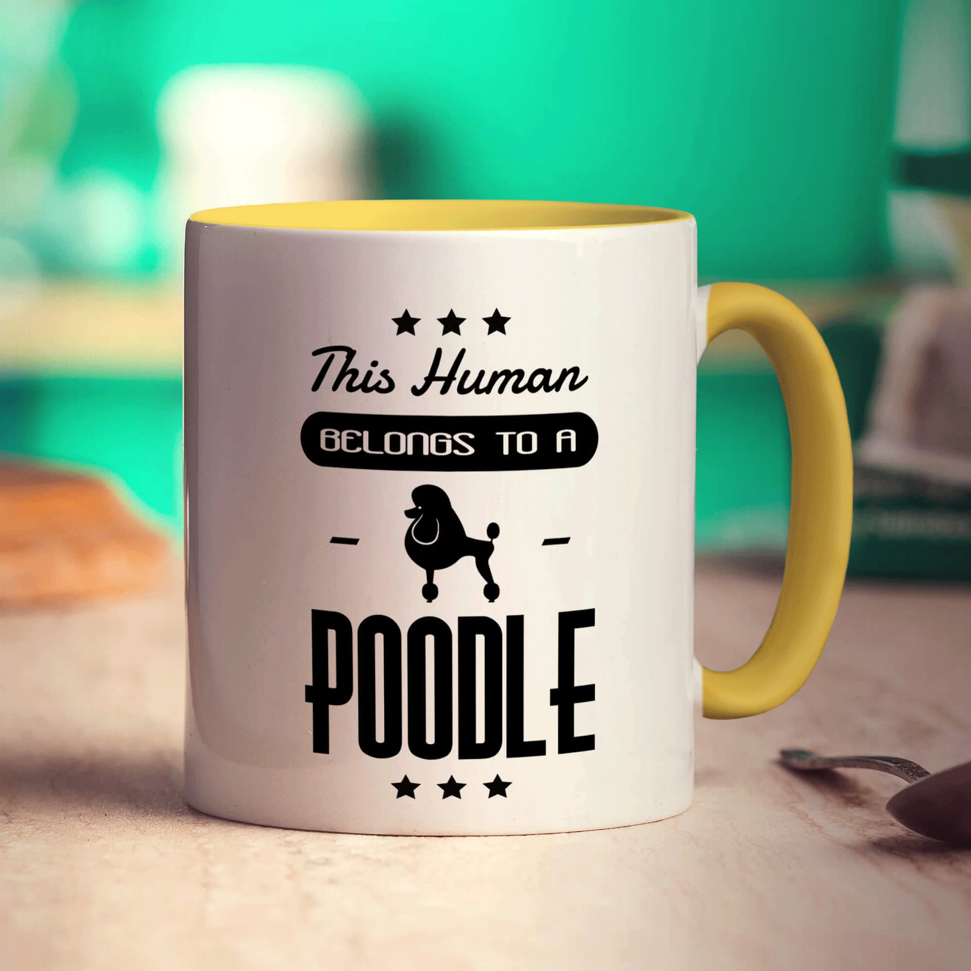 This Human Belongs To A Poodle Mug - Image 5