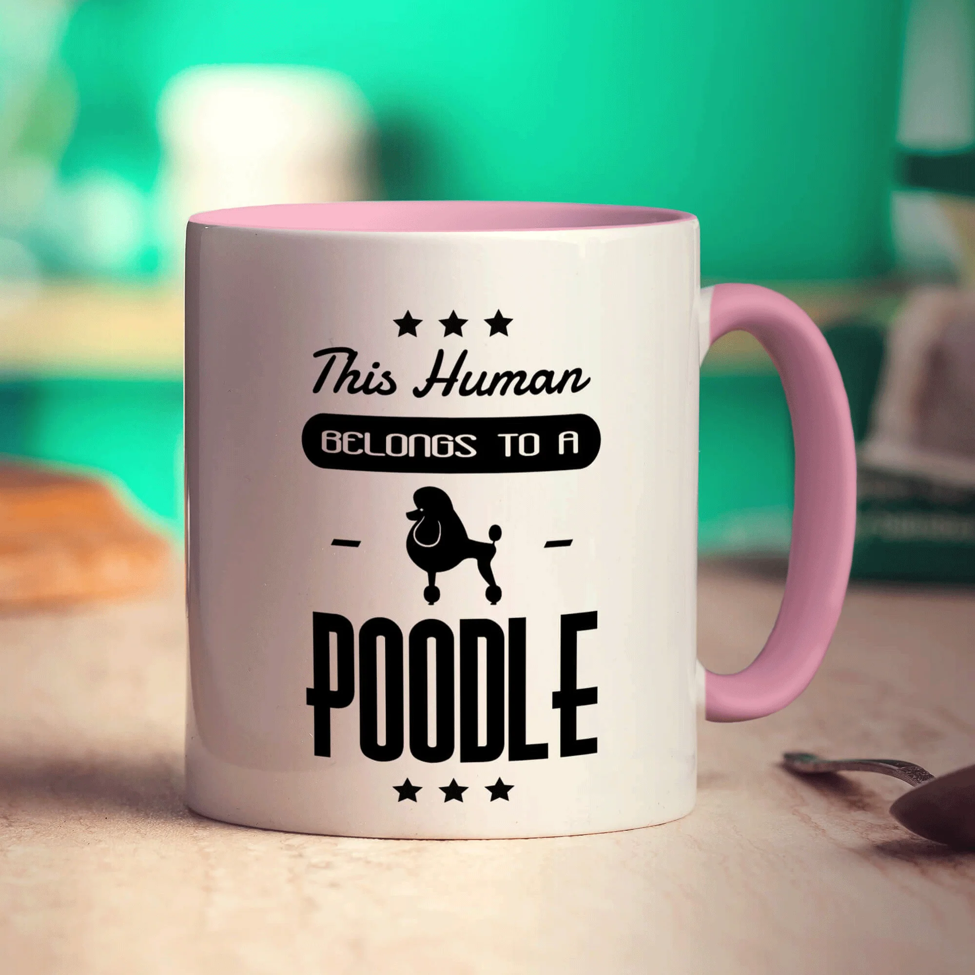 This Human Belongs To A Poodle Mug - Image 9