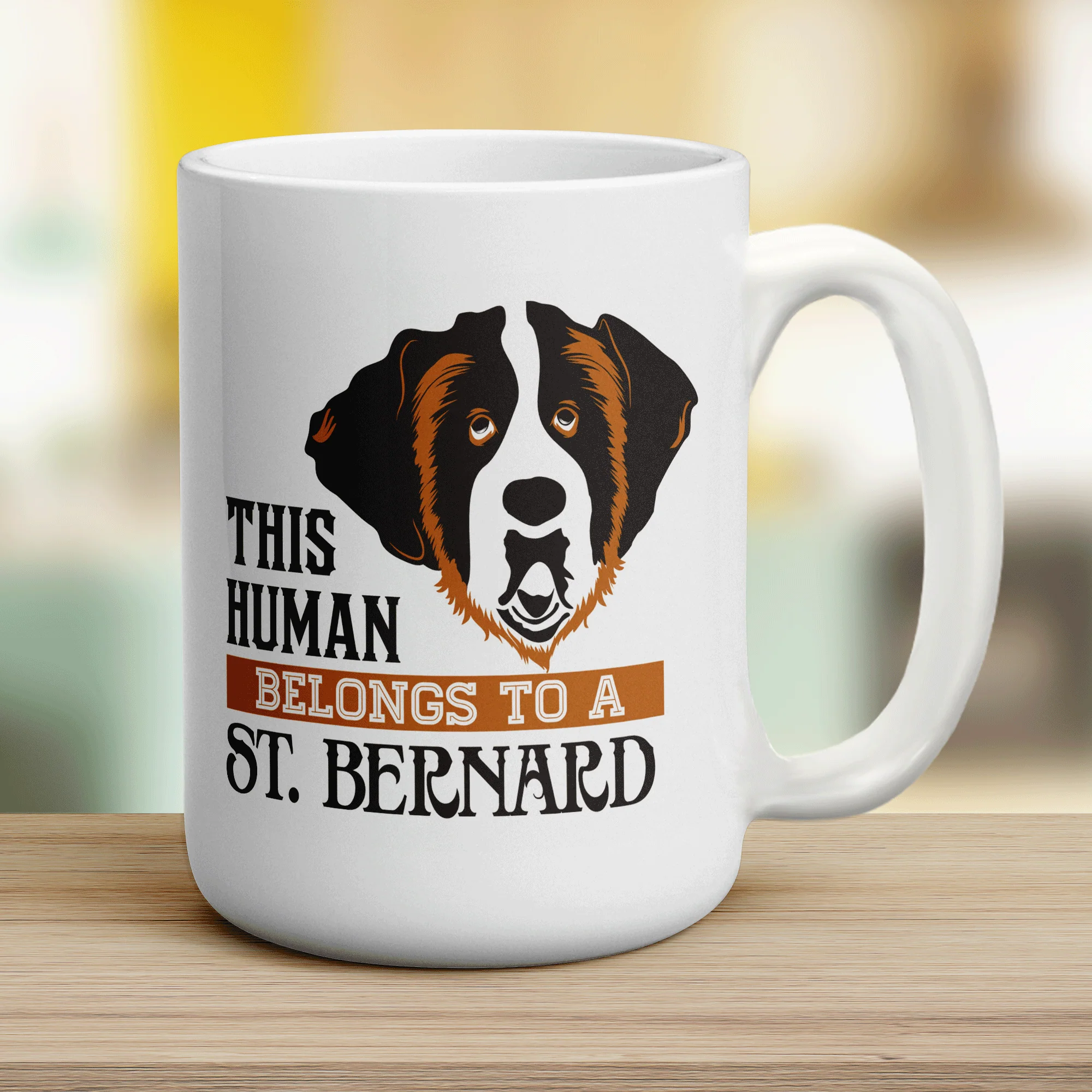 This Human Belongs To A St.Bernard Mug - Image 12