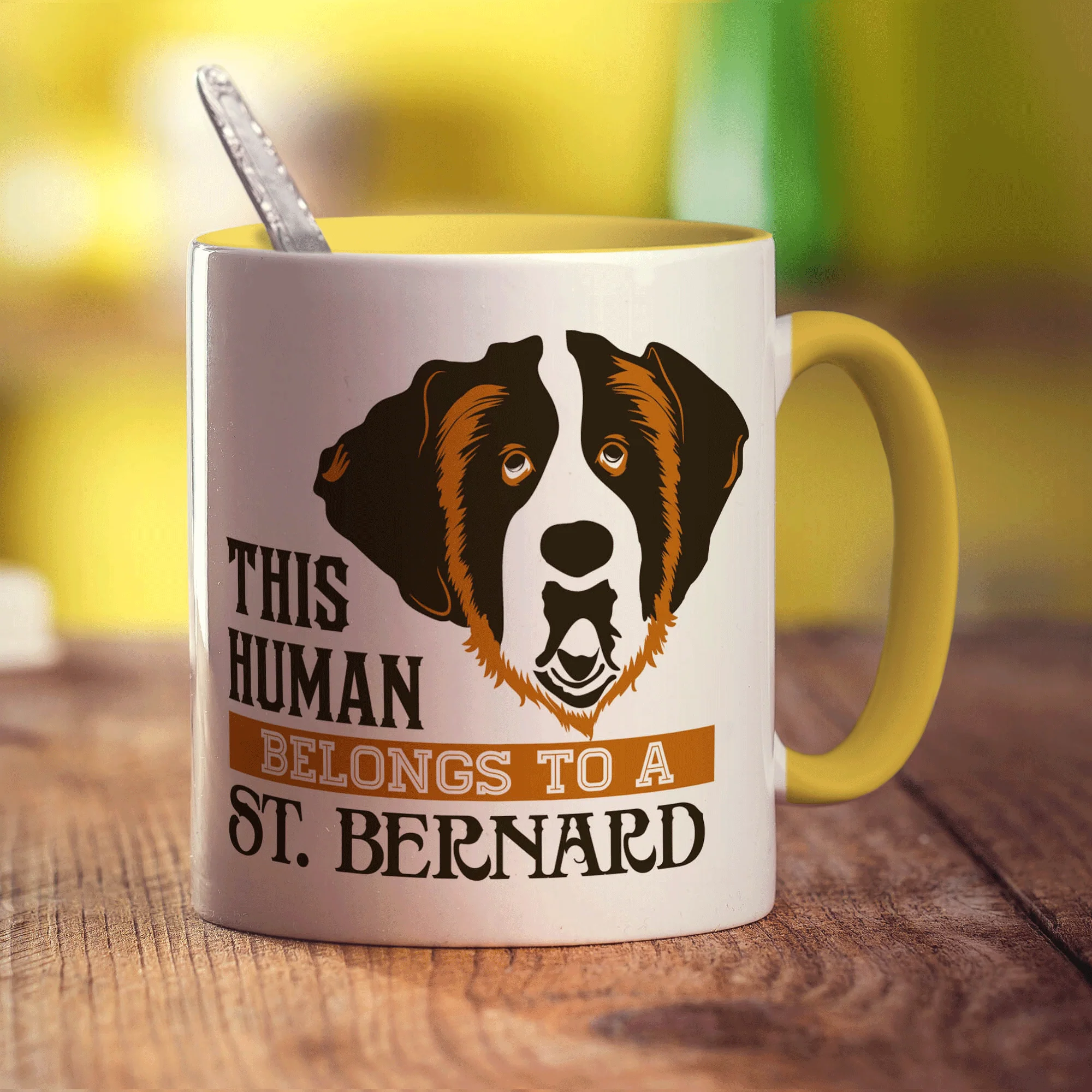 This Human Belongs To A St.Bernard Mug - Image 5