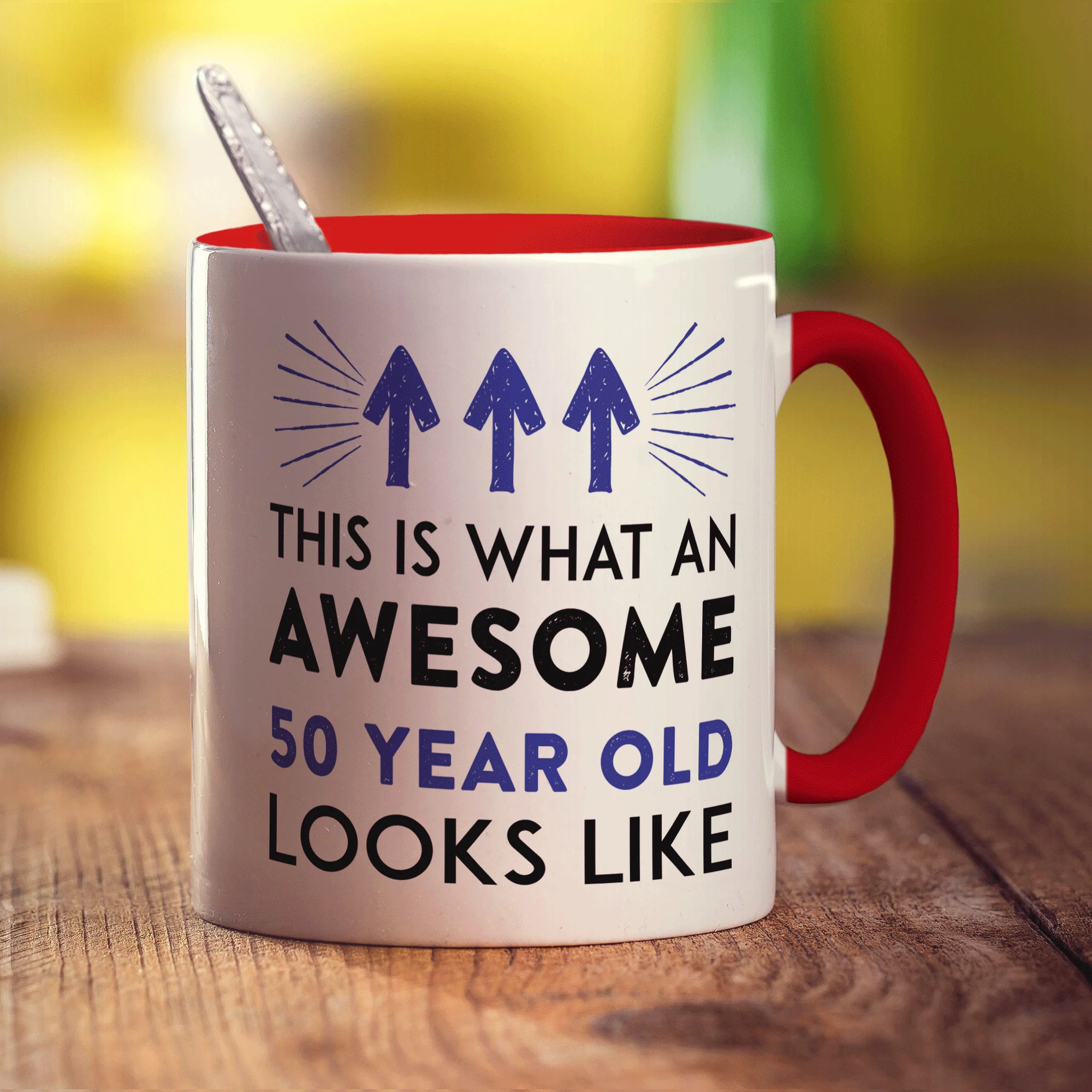 This Is What An Awesome 50 Year Old Looks Like Mug Blue - Image 11