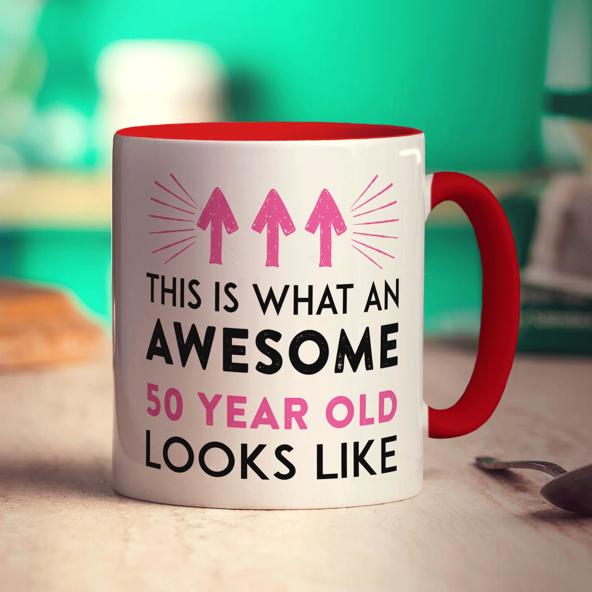 This Is What An Awesome 50 Year Old Looks Like Mug Pink - Image 11