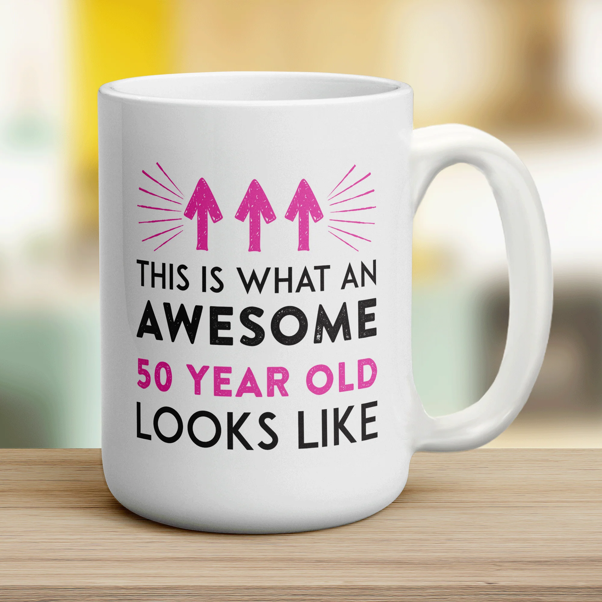 This Is What An Awesome 50 Year Old Looks Like Mug Pink - Image 12