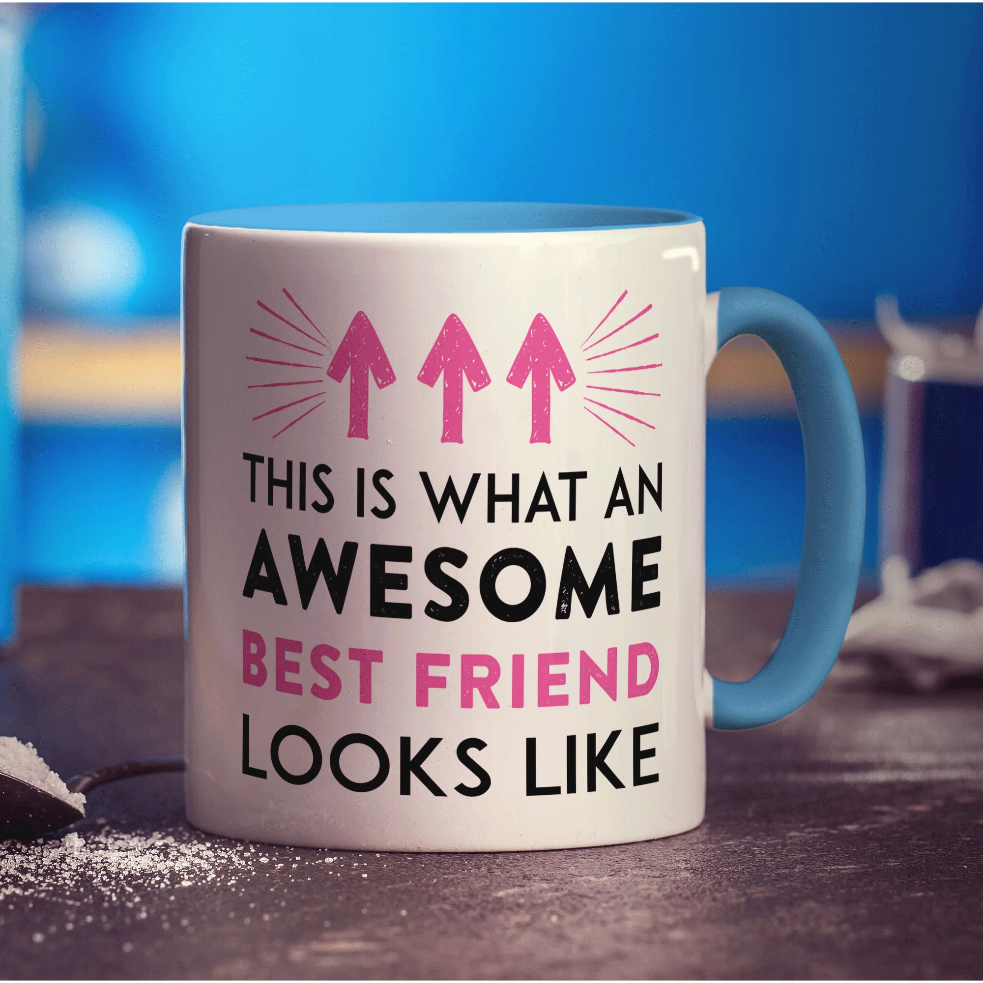This Is What An Awesome Best Friend Looks Like Mug Pink - Image 8