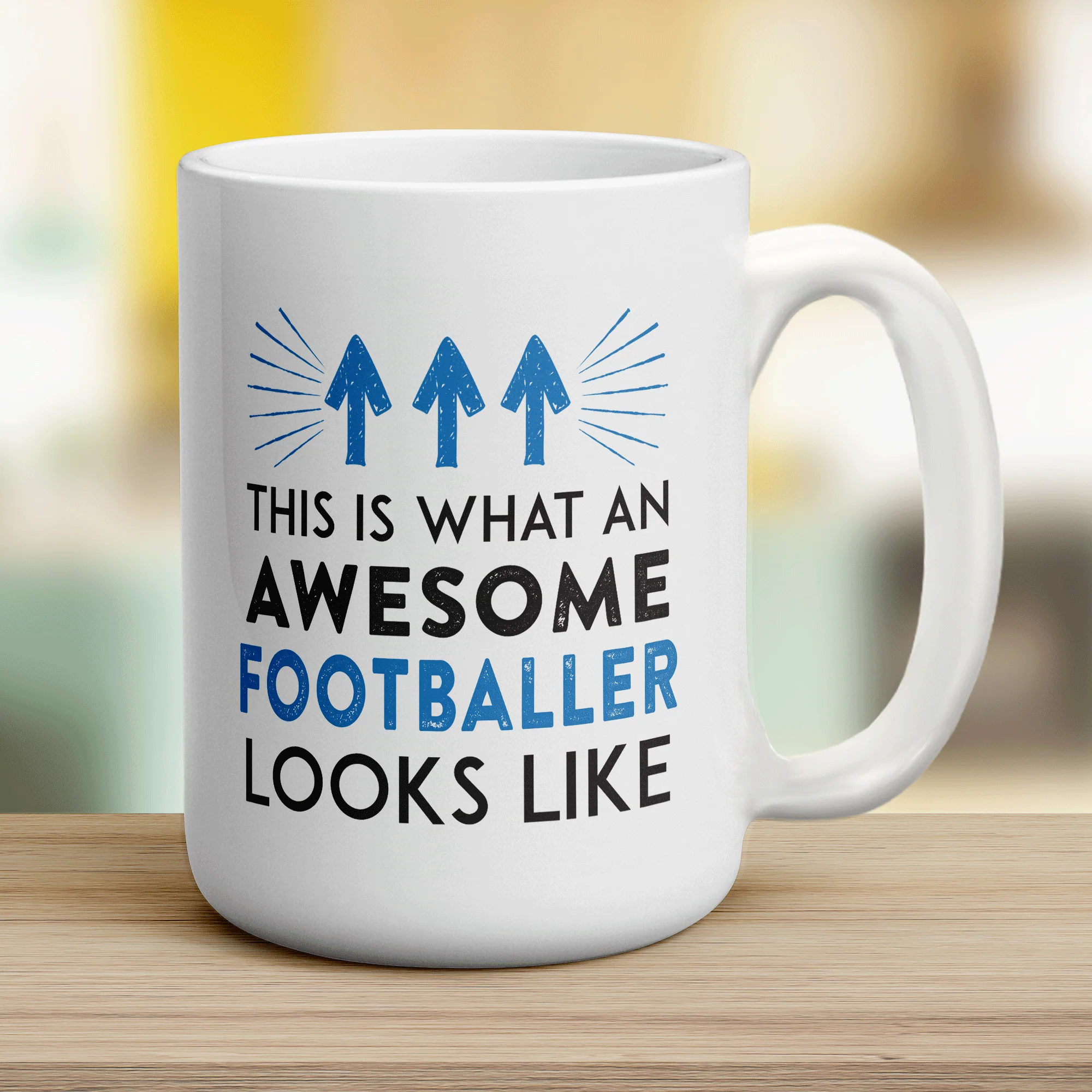 This Is What An Awesome Footballer Looks Like... Blue Mug - Image 14
