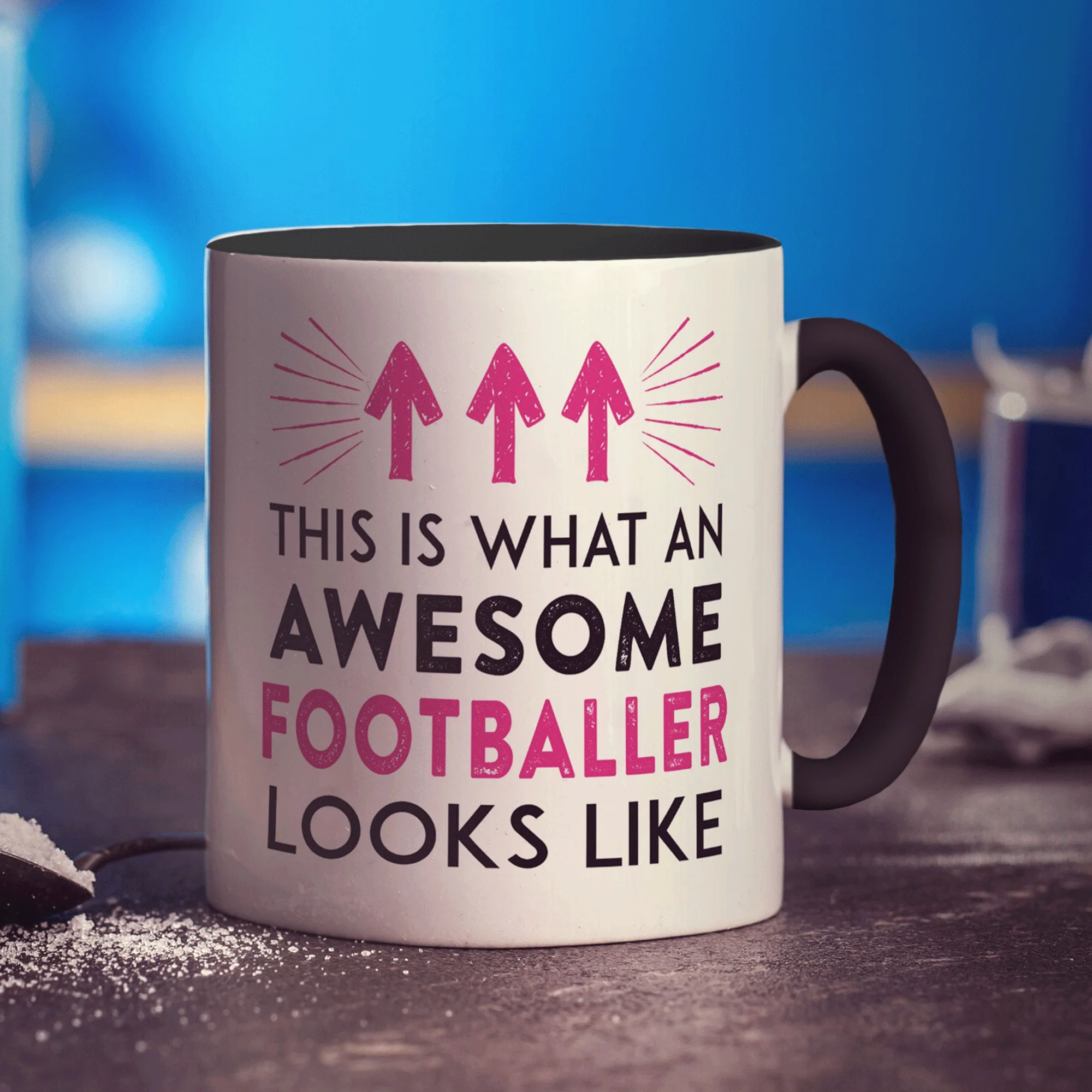 This Is What An Awesome Footballer Looks Like... Pink Mug - Image 12