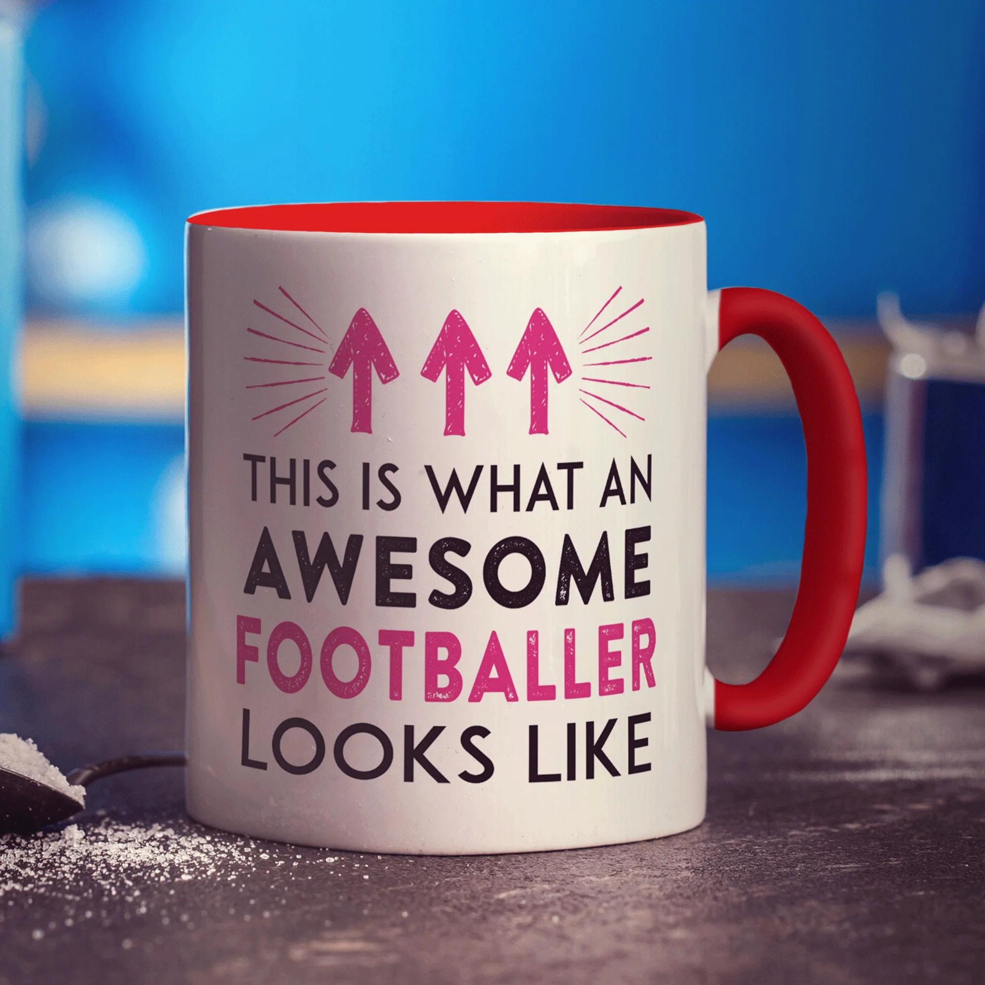 This Is What An Awesome Footballer Looks Like... Pink Mug - Image 13
