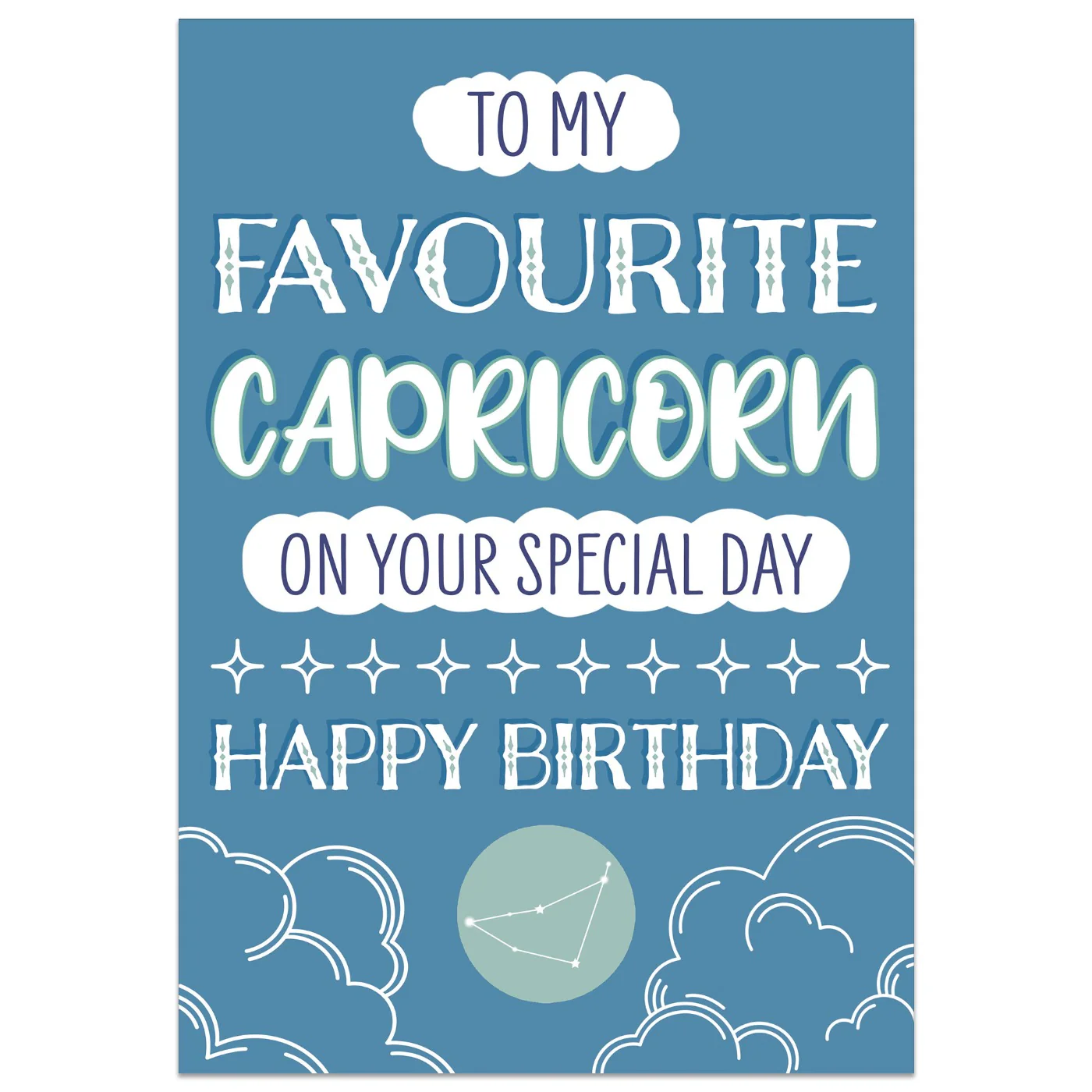 To My Favourite Capricorn Birthday Card