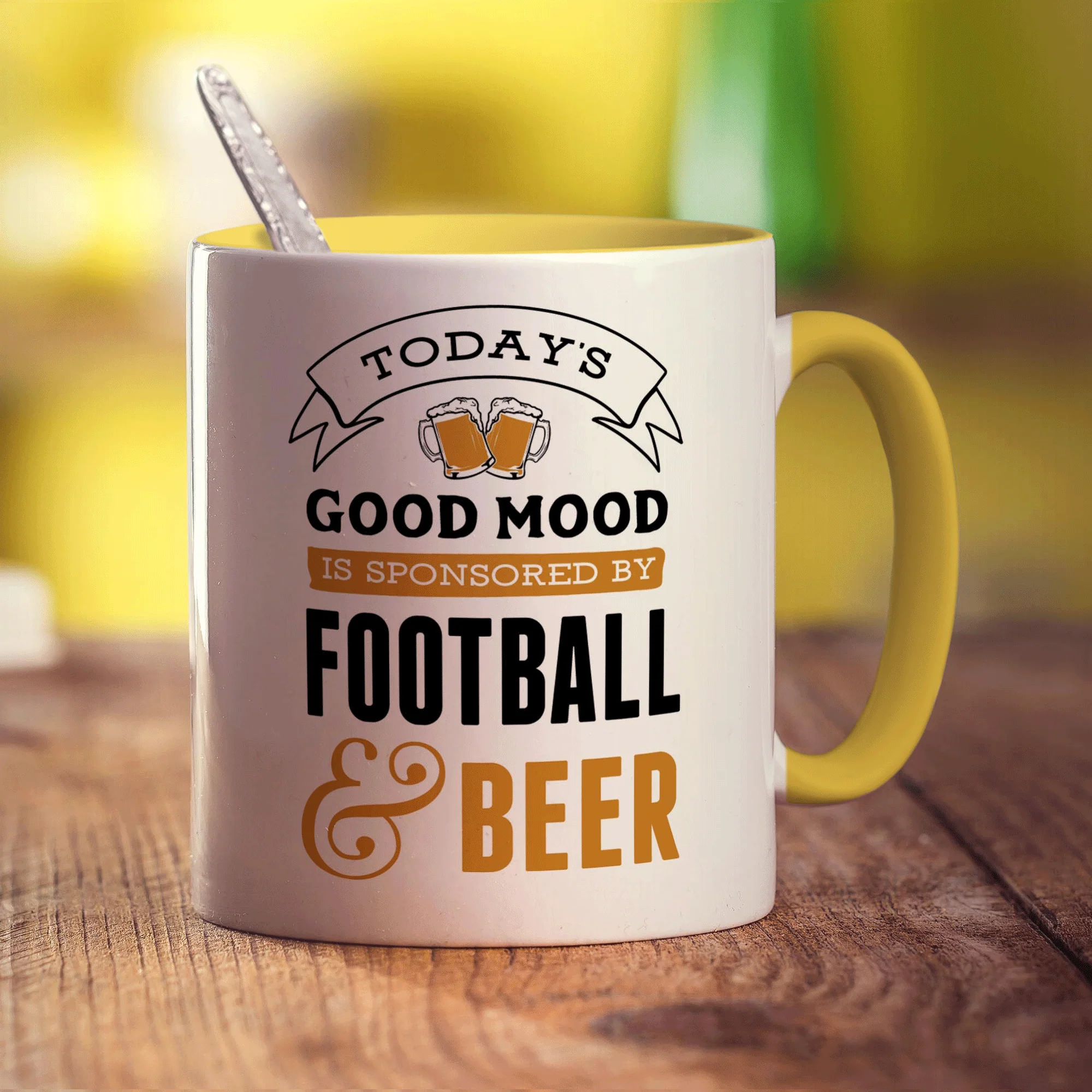 Today's Good Mood is Sponsored By Football & Beer Mug - Image 5