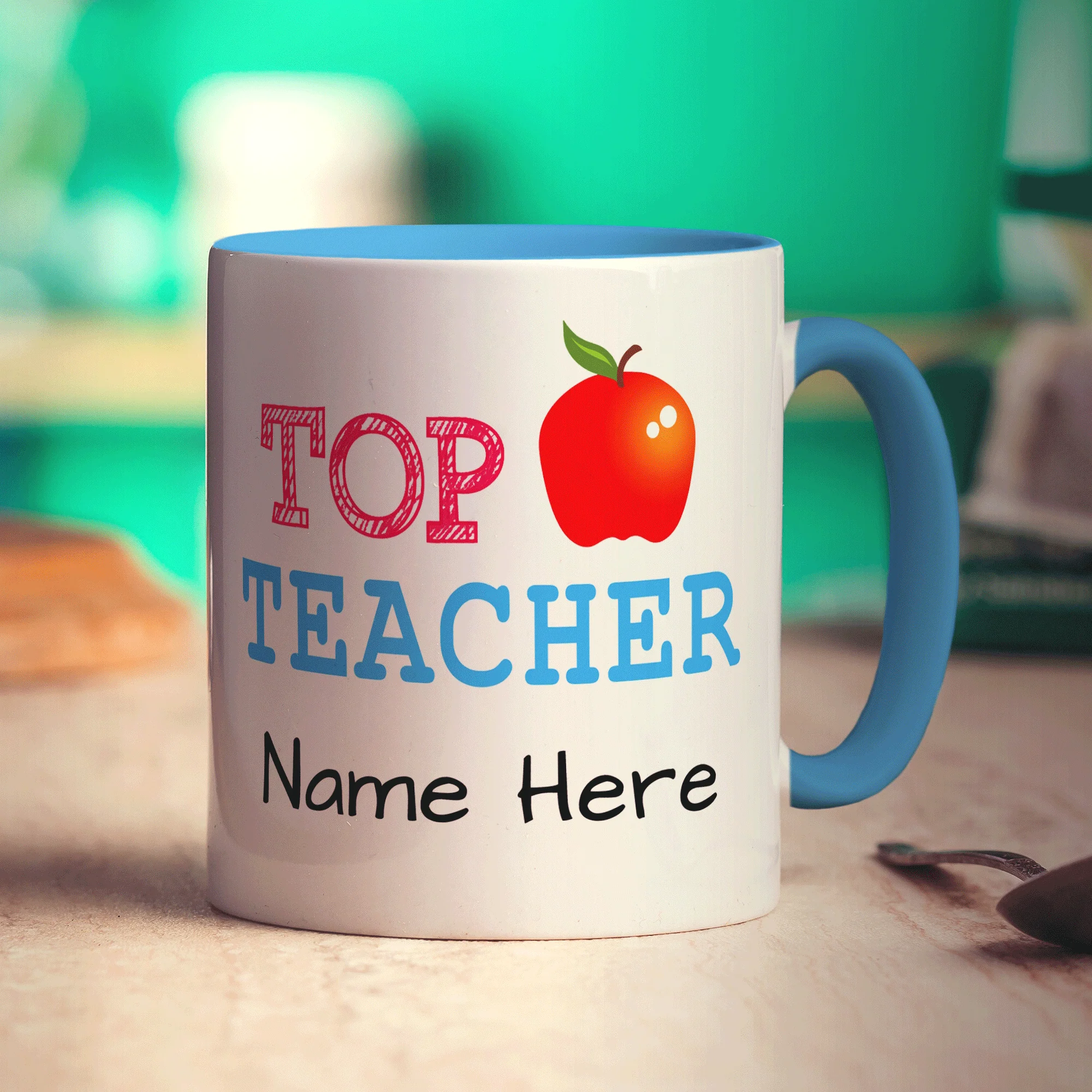 "Top Teacher" Apple Message Mug - Image 12