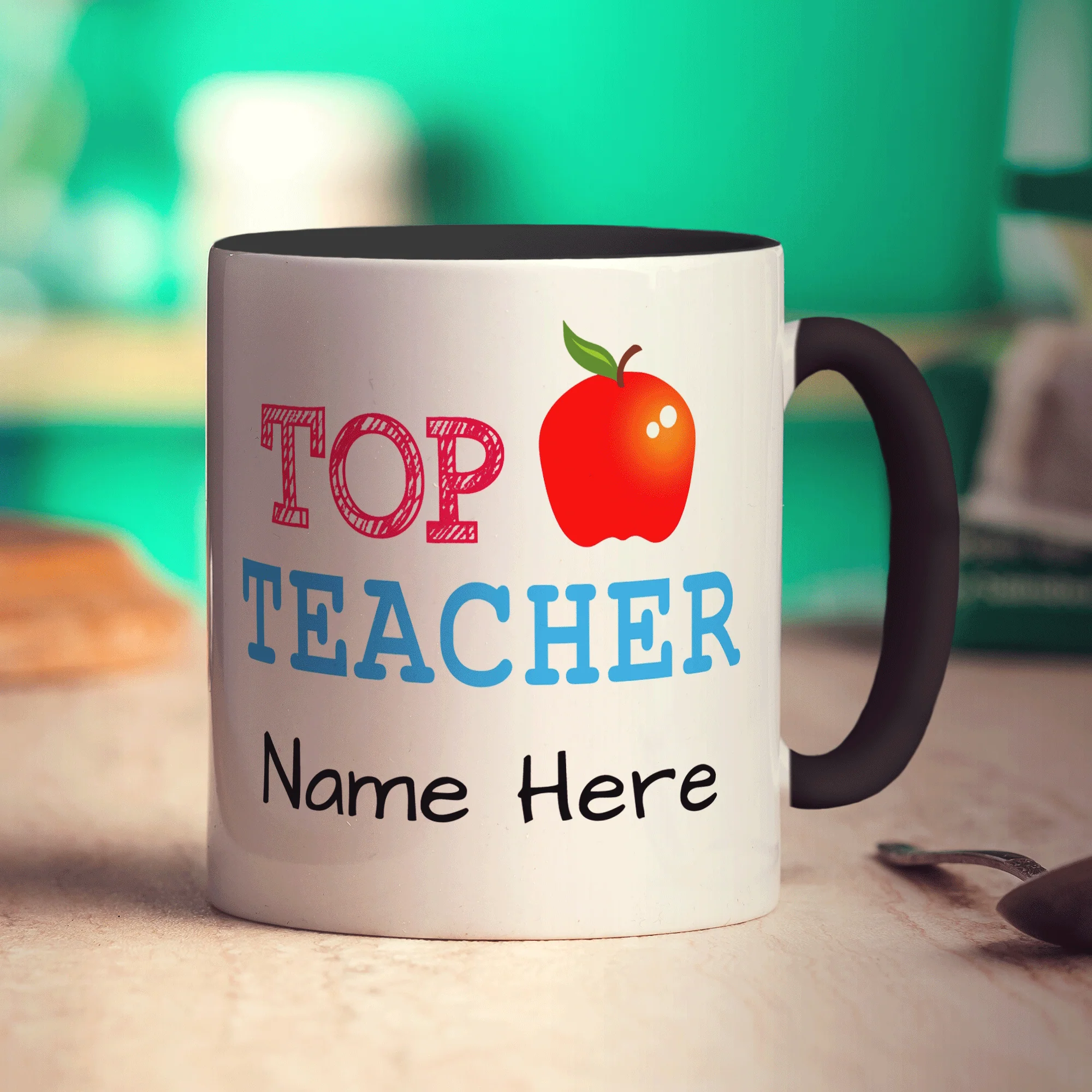 "Top Teacher" Apple Message Mug - Image 14
