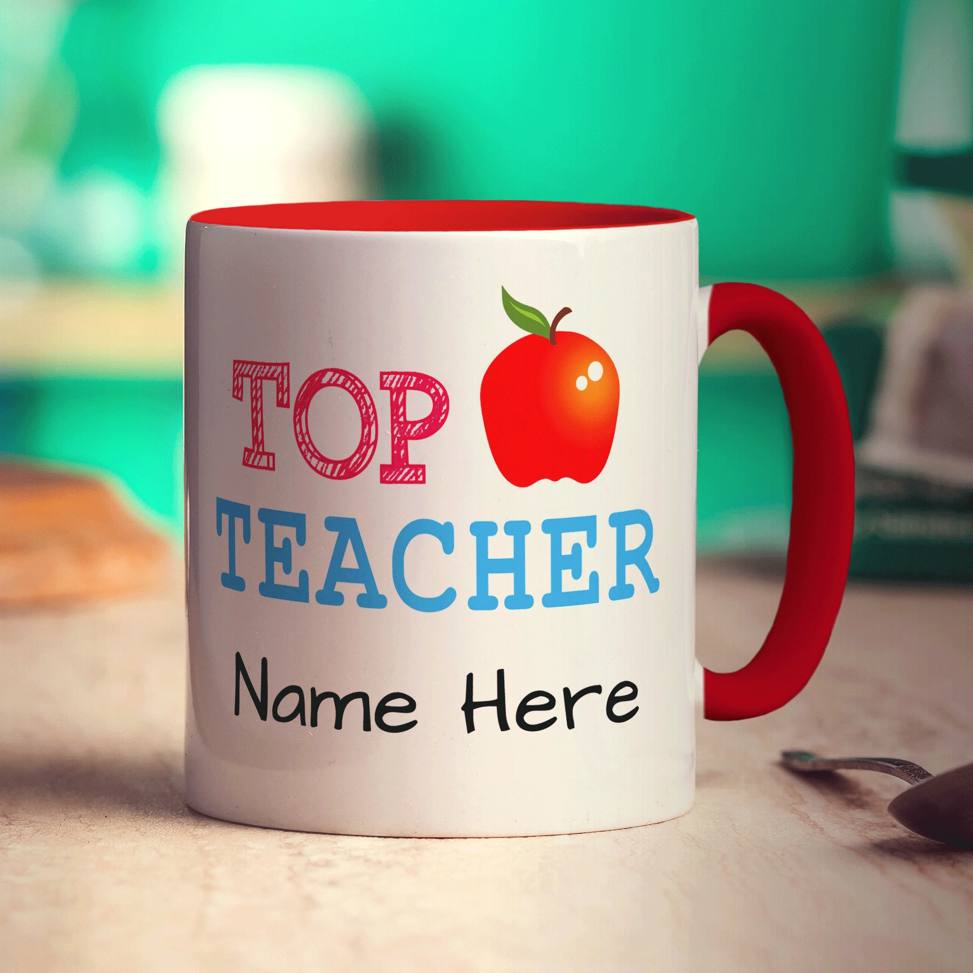 "Top Teacher" Apple Message Mug - Image 15