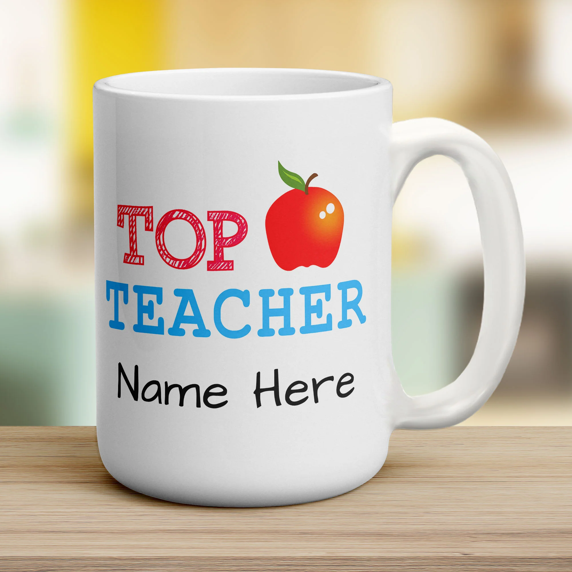 "Top Teacher" Apple Message Mug - Image 16