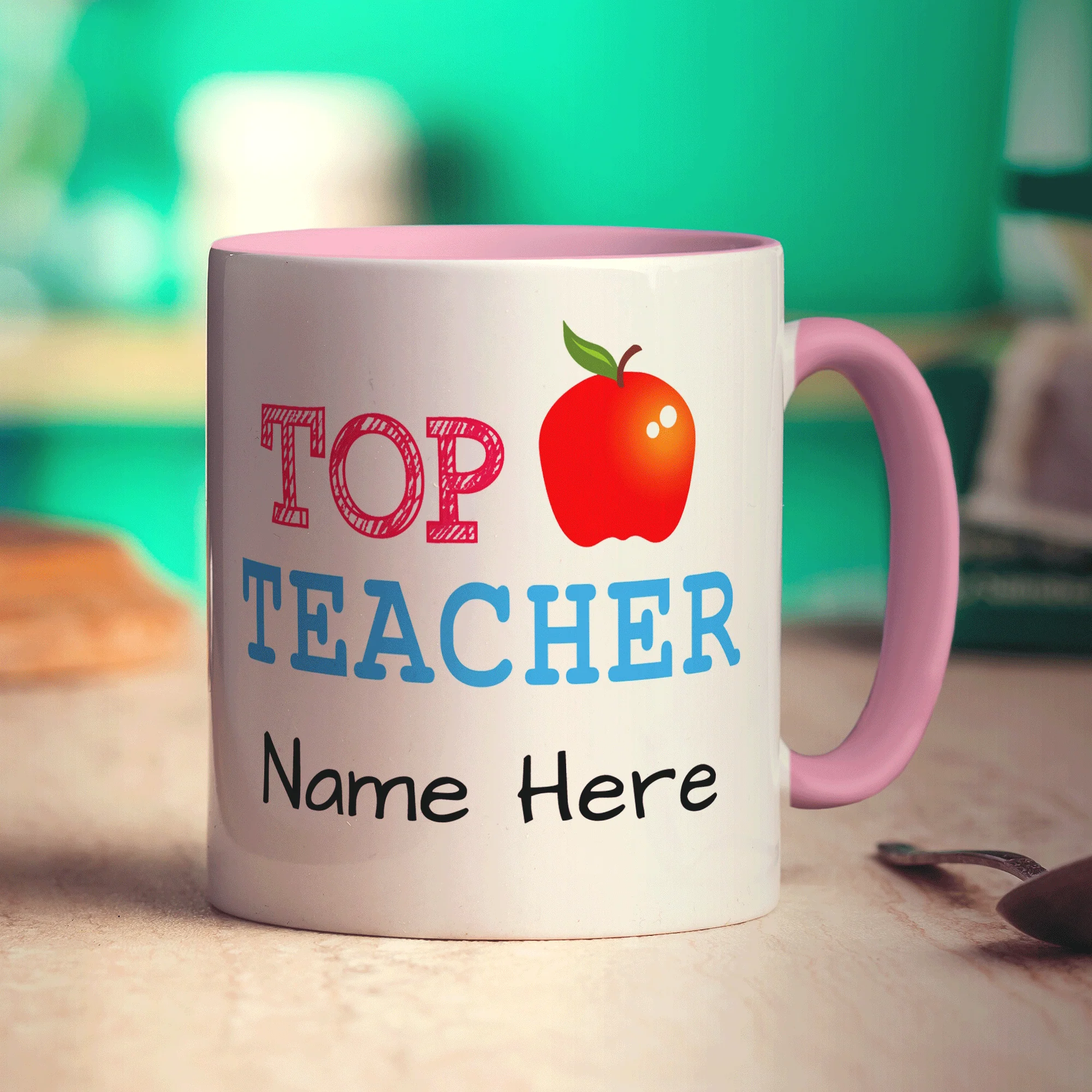"Top Teacher" Apple Photo Mug - Image 8