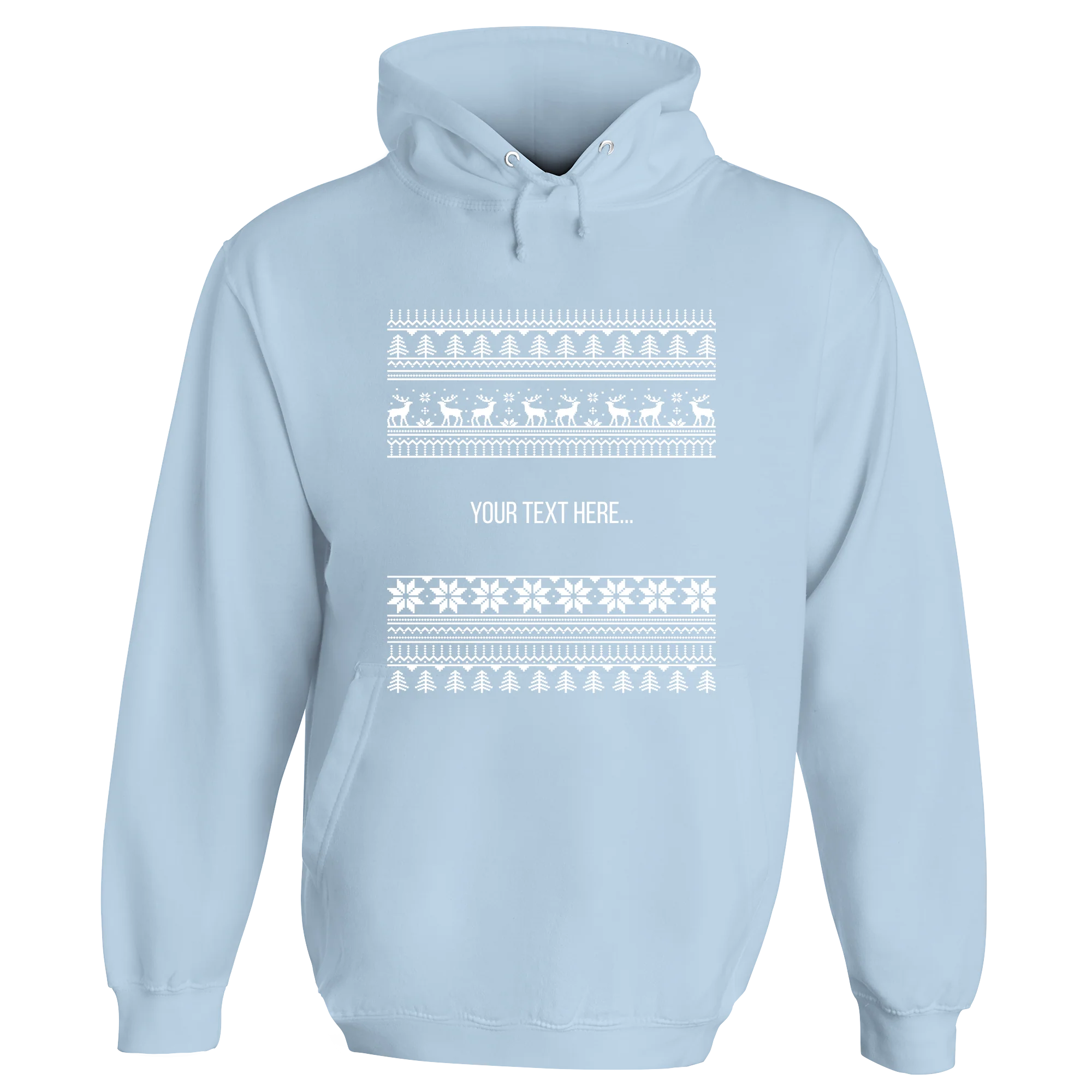 Traditional Christmas Pattern Personalised Hoodie - Image 5