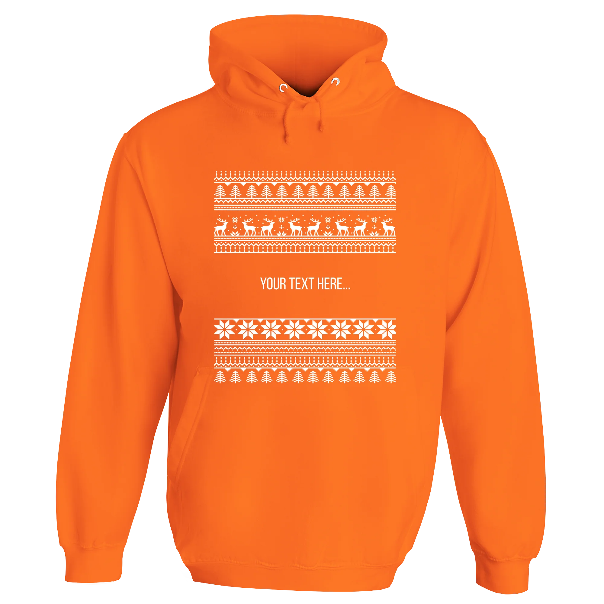 Traditional Christmas Pattern Personalised Hoodie - Image 7