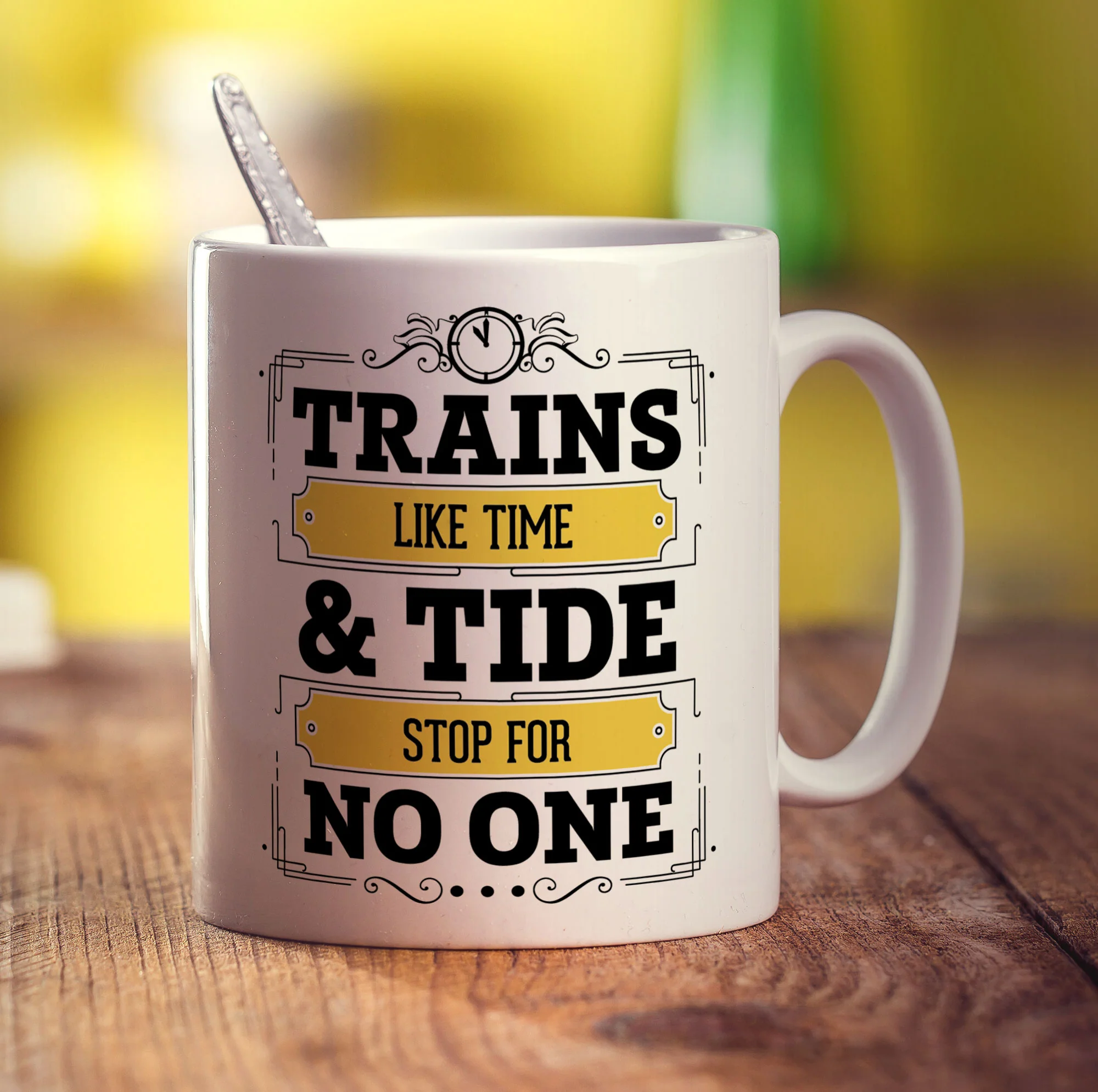 Trains Like Time & Tide Stop For No One Mug - Image 3