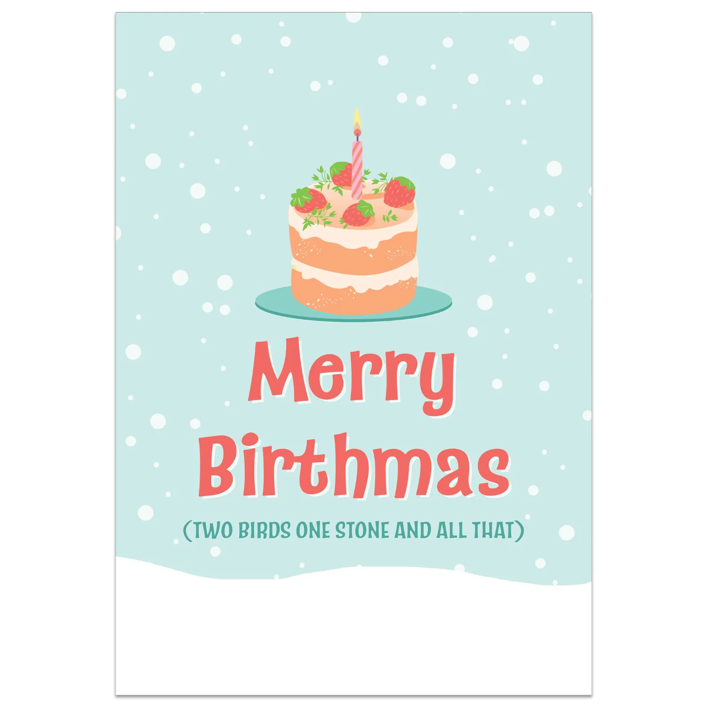 Two Birds One Stone Merry Birthmas Card