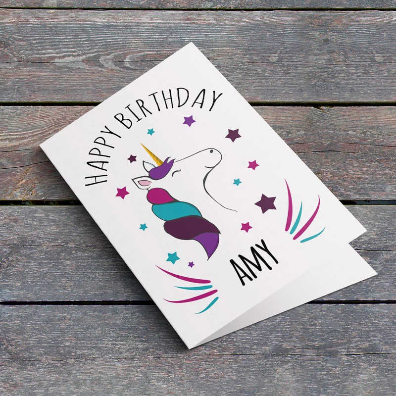 Unicorn Birthday Card - Image 3