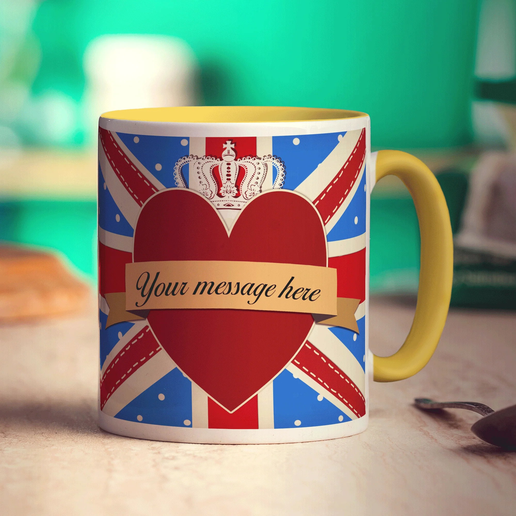 Union Jack Royal Heart Message Mug - Image 11