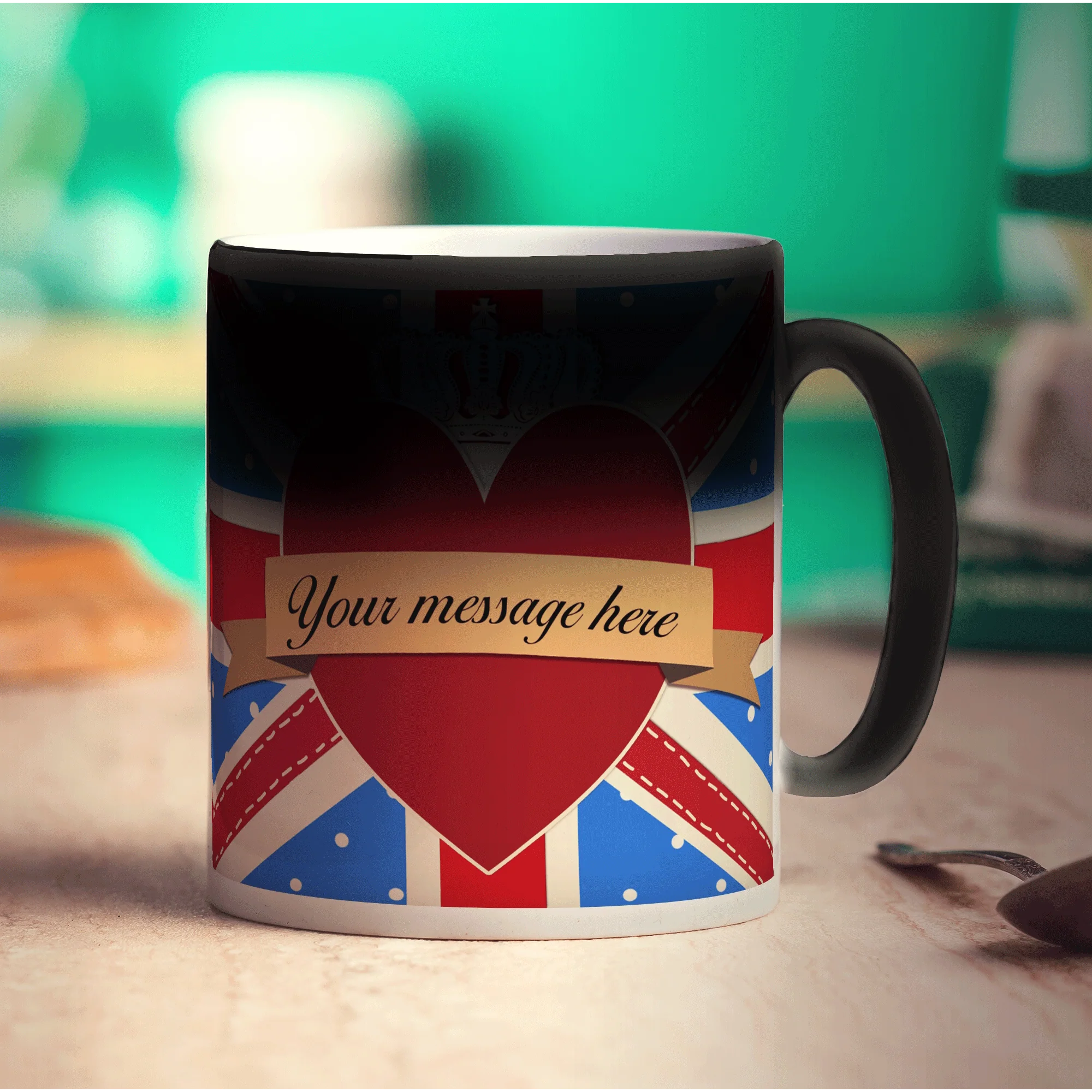 Union Jack Royal Heart Message Mug - Image 12