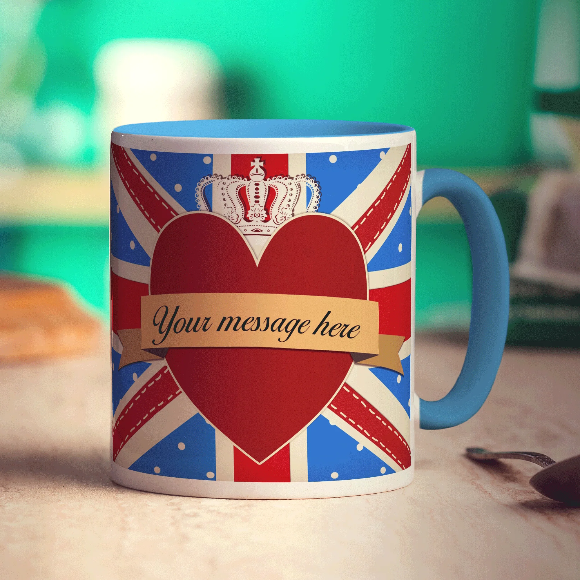 Union Jack Royal Heart Message Mug - Image 14