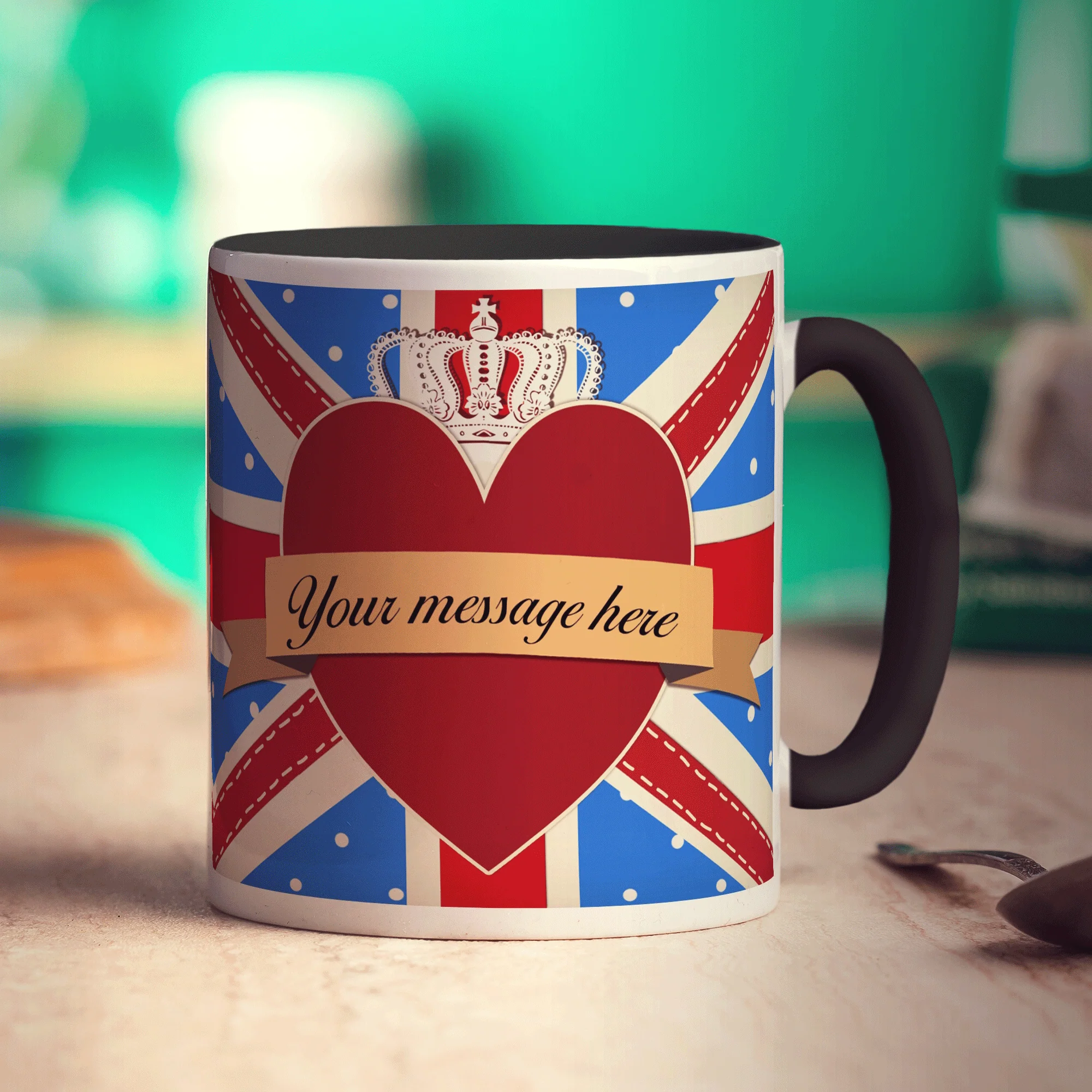 Union Jack Royal Heart Message Mug - Image 16