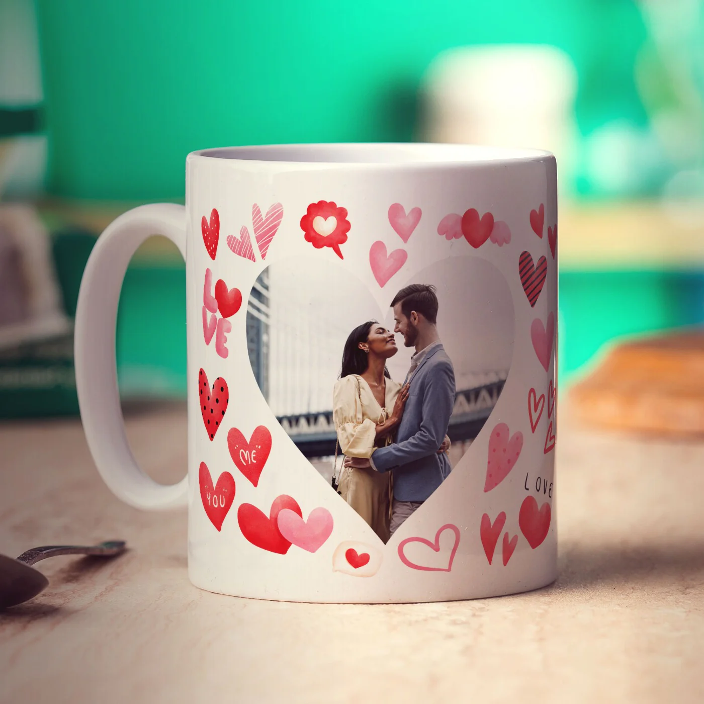Valentine's Day Hearts Photo Mug - Image 3
