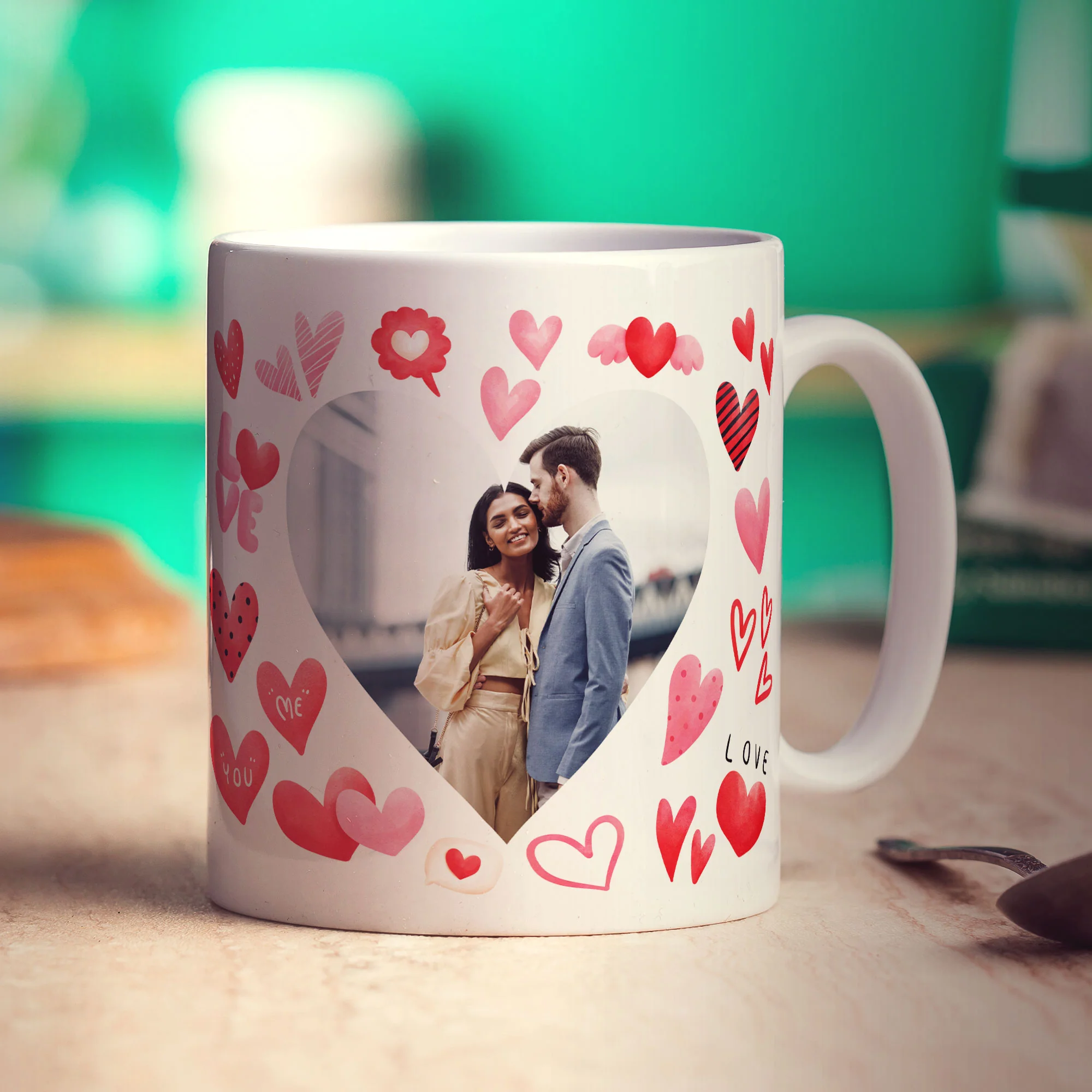 Valentine's Day Hearts Photo Mug - Image 4