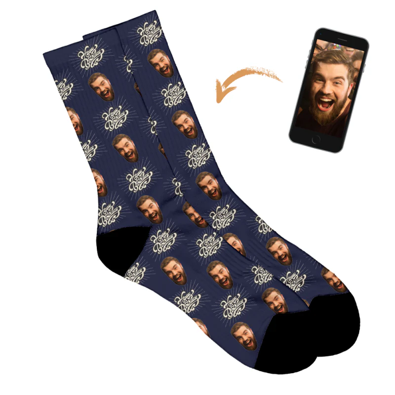 Vintage Birthday Personalised Socks - Image 89