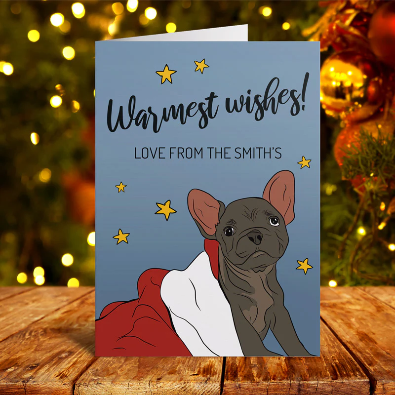Warmest Wishes Christmas Dog Card - Image 2