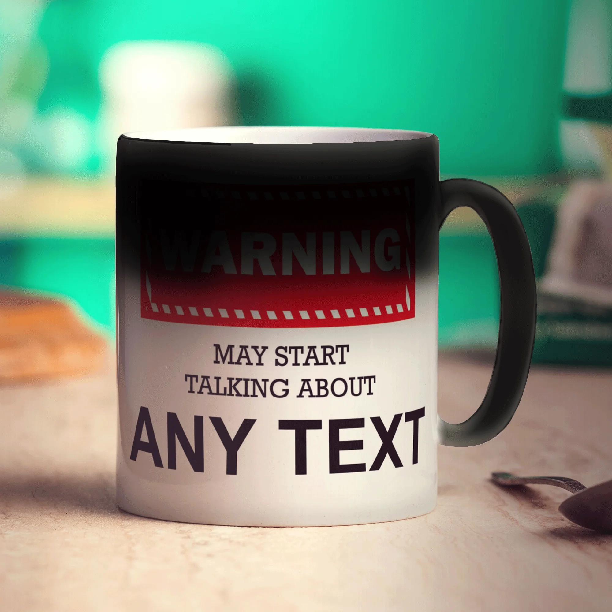 Warning May Start Talking About 'Your Text Here' Mug - Image 8