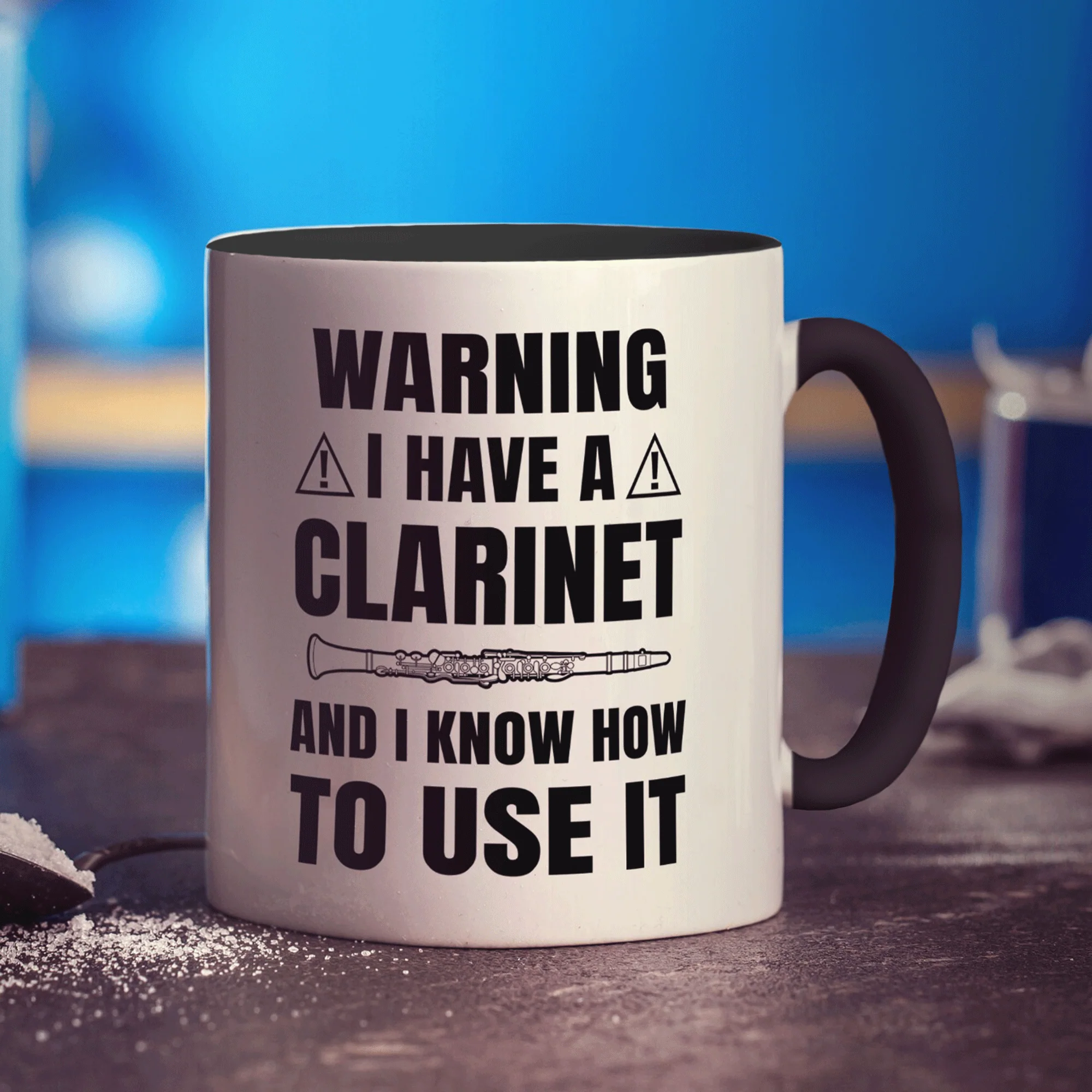 Warning I Have a Clarinet and I Know How to Use it Mug - Image 12