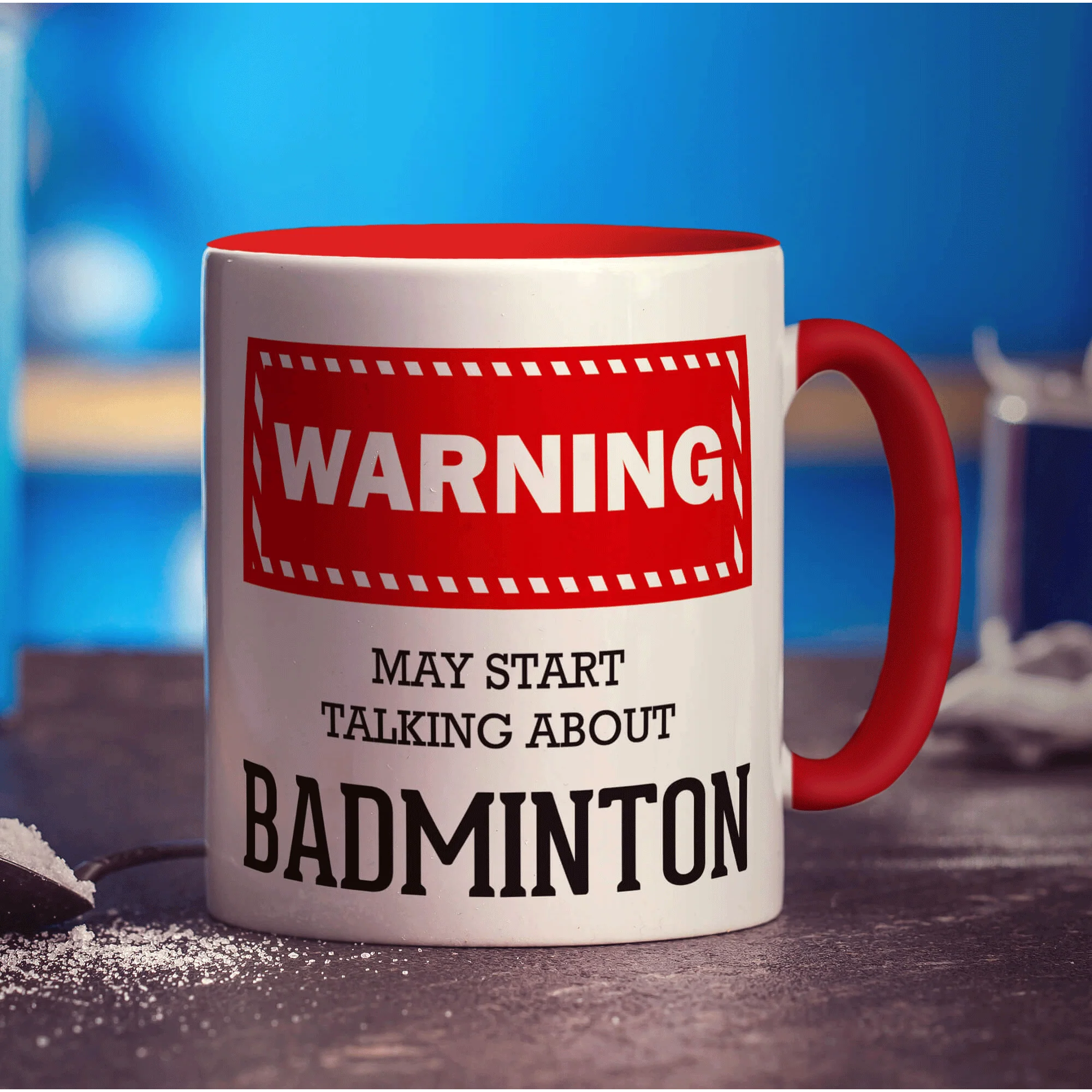 Warning! May Start Talking About Badminton Mug - Image 11